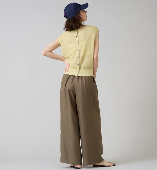 Liesse「シアーノースリーブニットトップス」|ニット・セーター|