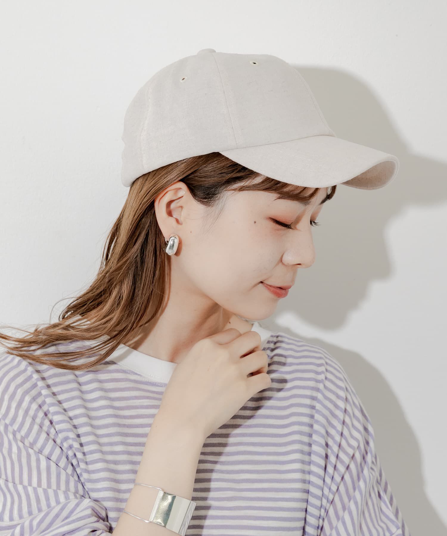 SMELLY「シンプルリネンキャップ」|キャップ・キャスケット|