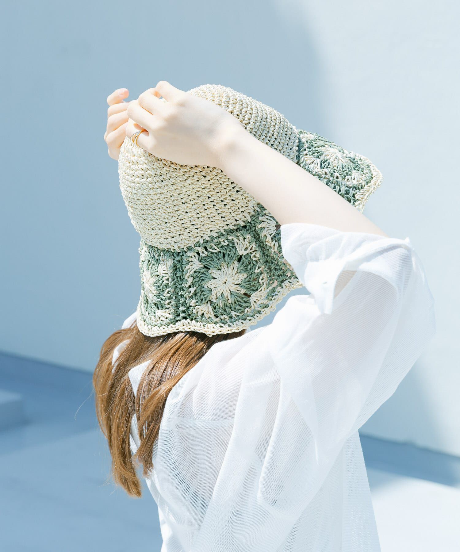 SMELLY「クロシェモチーフペーパーハット」|ハット|