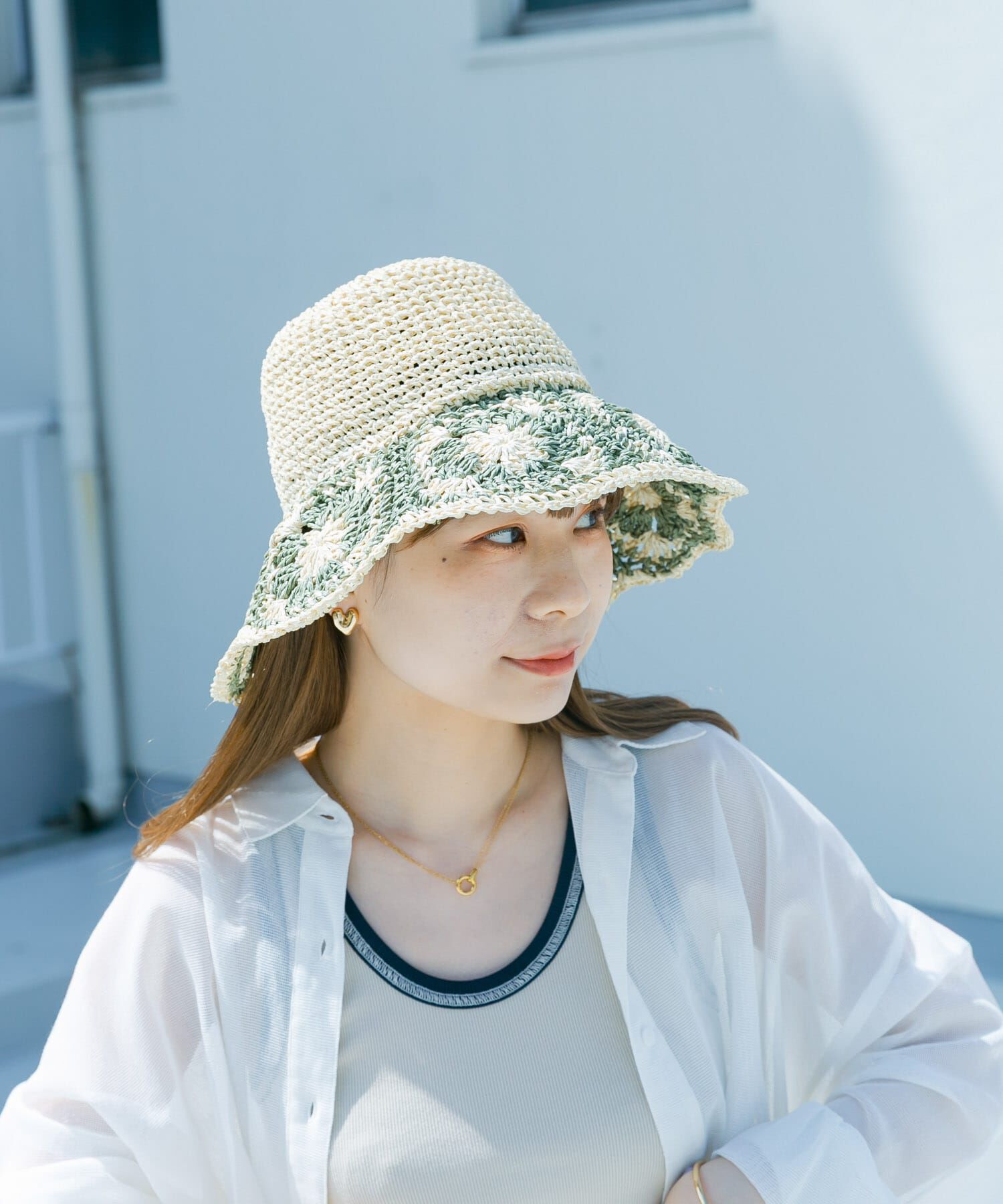 SMELLY「クロシェモチーフペーパーハット」|ハット|