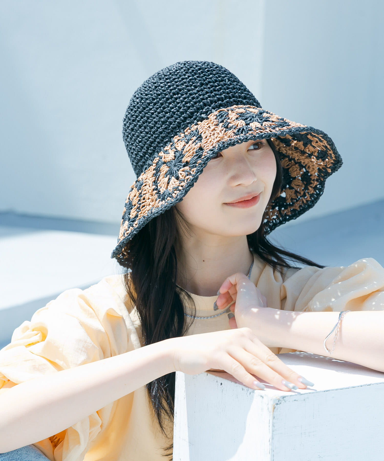 SMELLY「クロシェモチーフペーパーハット」|ハット|