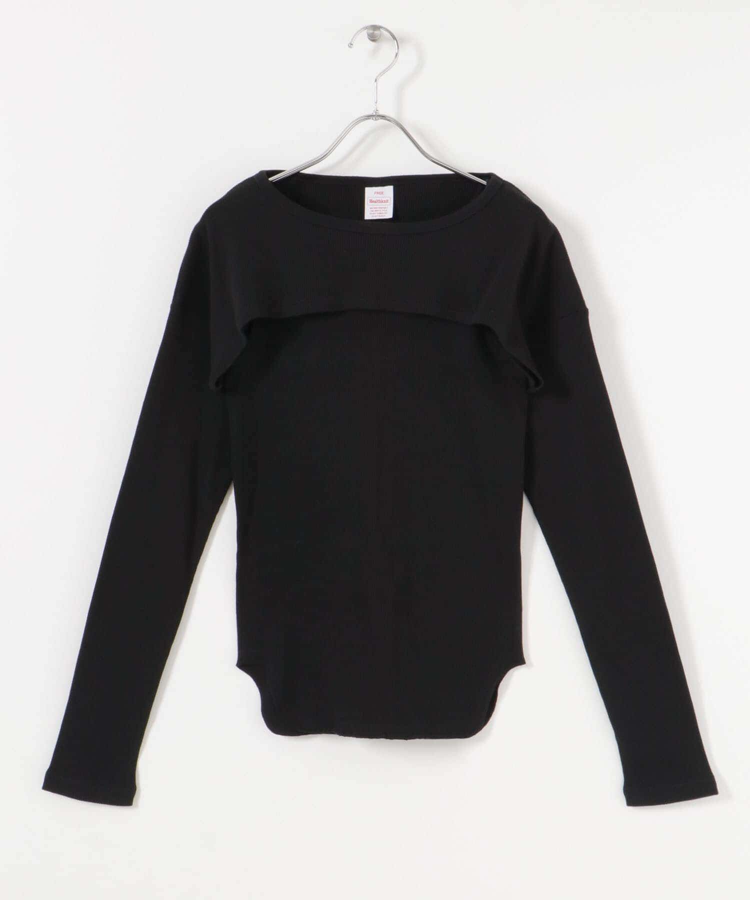 URBAN RESEARCH「『別注』Healthknit&times;URBAN RESEARCH　レイヤードカットソー」|Tシャツ・カットソー|ブラック