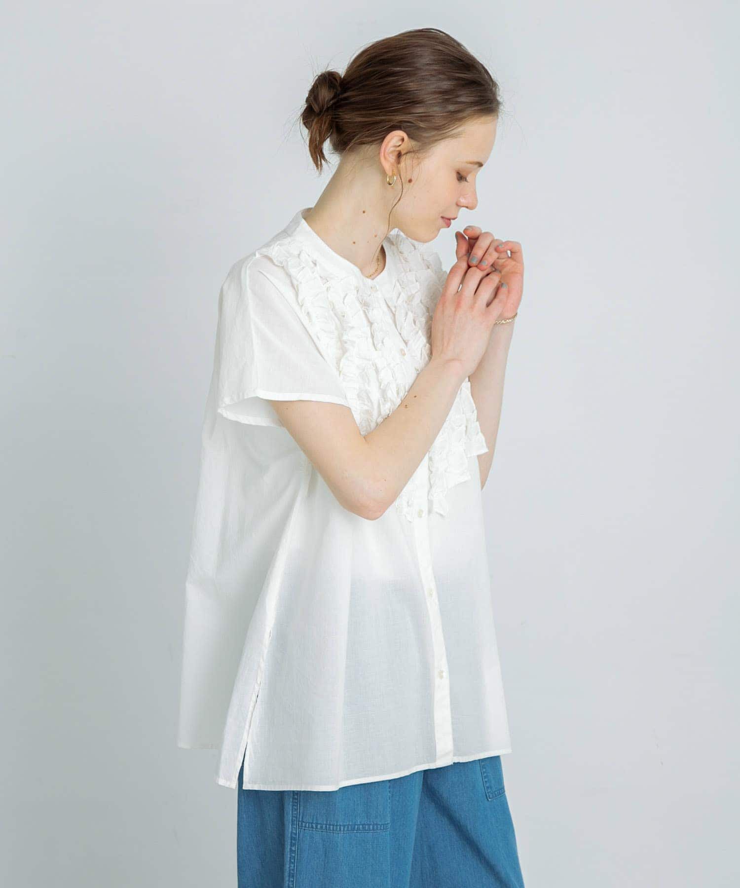 Sonny Label 「エアリーコットンフリルフレンチシャツブラウス」|シャツ・ブラウス|