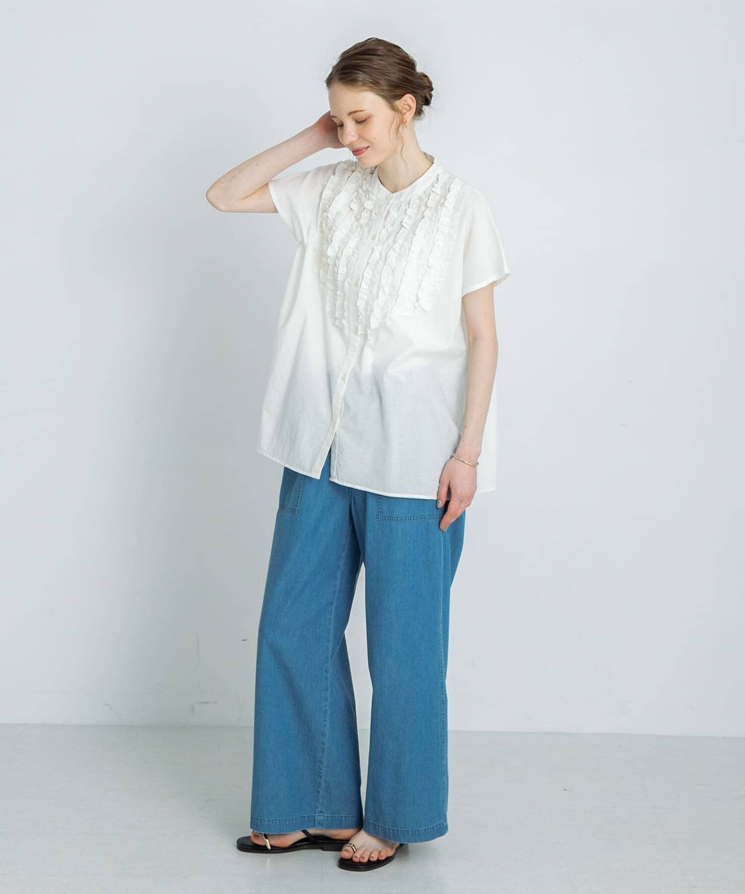 Sonny Label 「エアリーコットンフリルフレンチシャツブラウス」|シャツ・ブラウス|