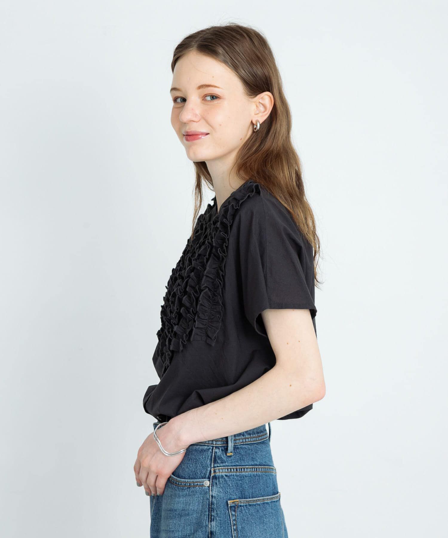 Sonny Label 「エアリーコットンフリルフレンチシャツブラウス」|シャツ・ブラウス|