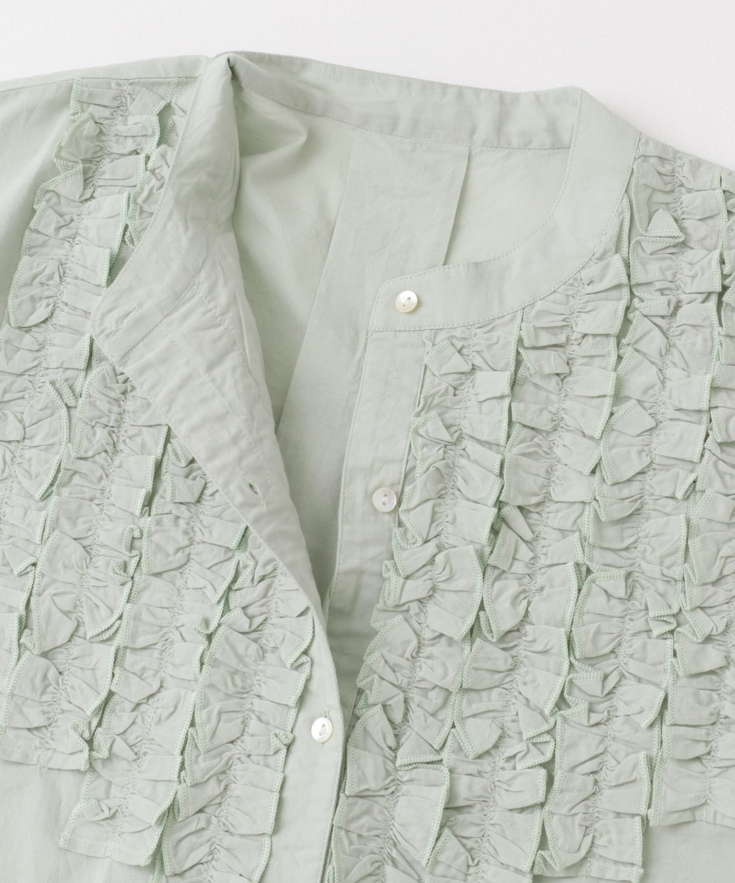 Sonny Label 「エアリーコットンフリルフレンチシャツブラウス」|シャツ・ブラウス|