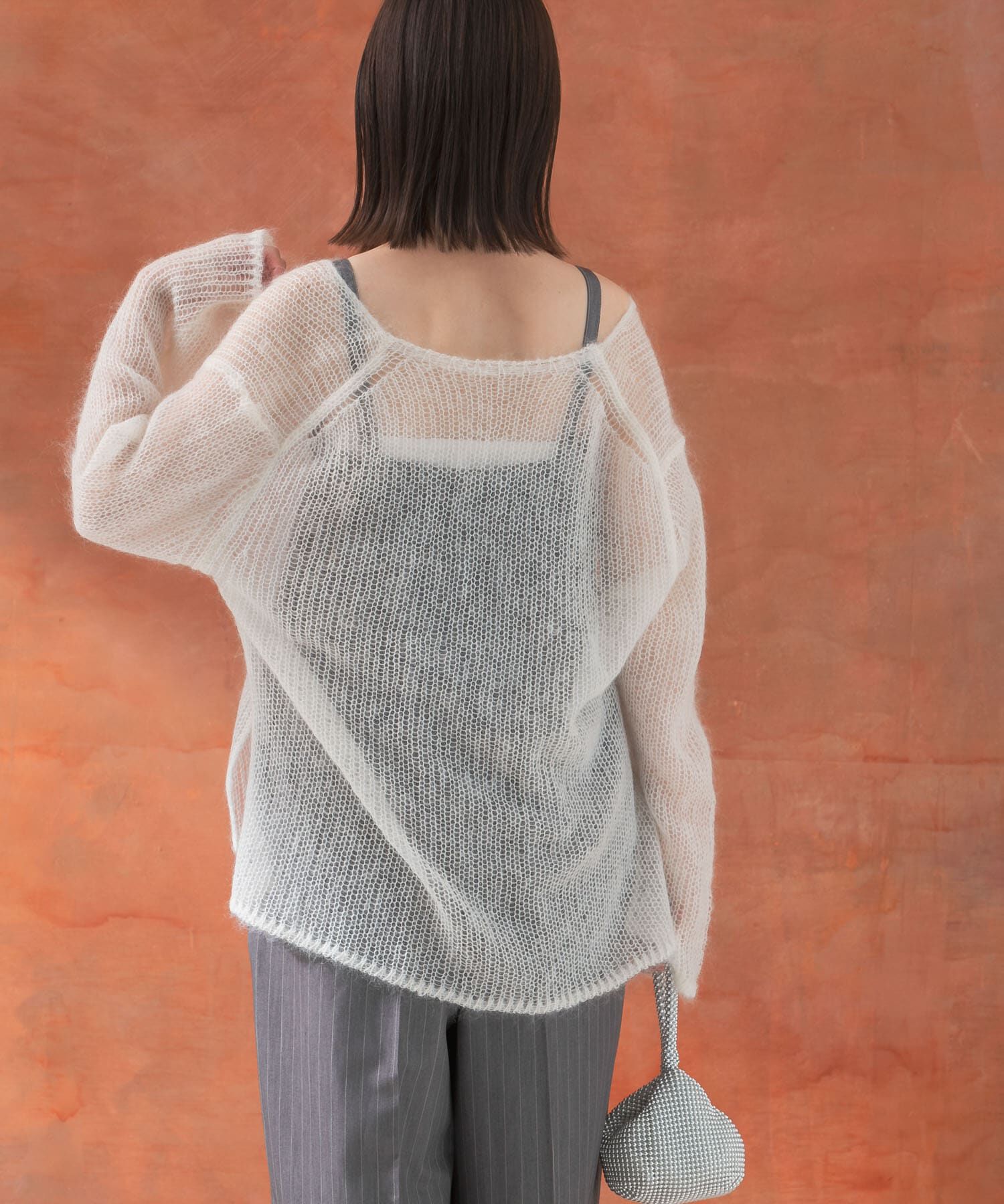 URBAN RESEARCH ROSSO「シアーモヘアVネックプルオーバー」|ニット・セーター|