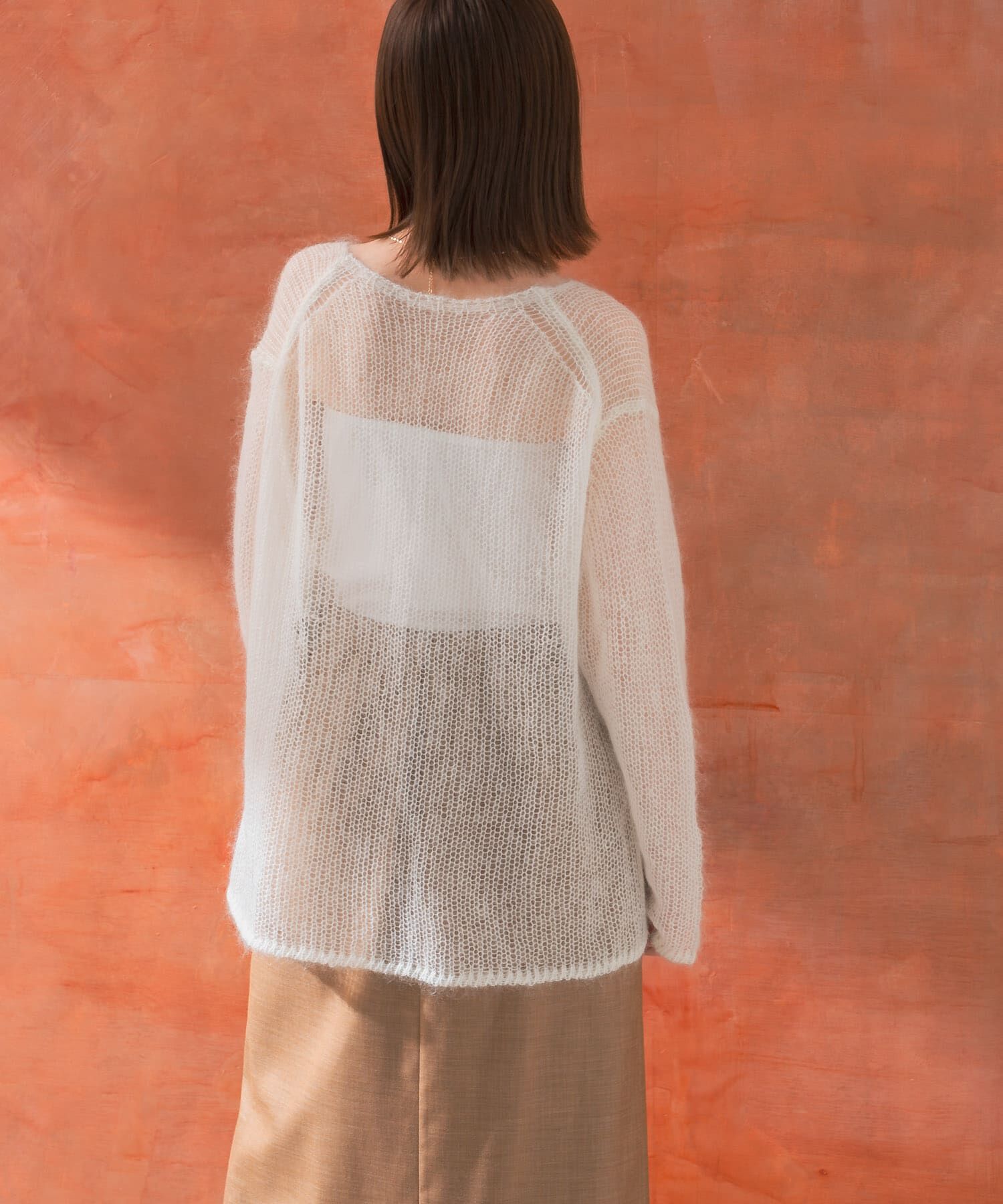 URBAN RESEARCH ROSSO「シアーモヘアVネックプルオーバー」|ニット・セーター|