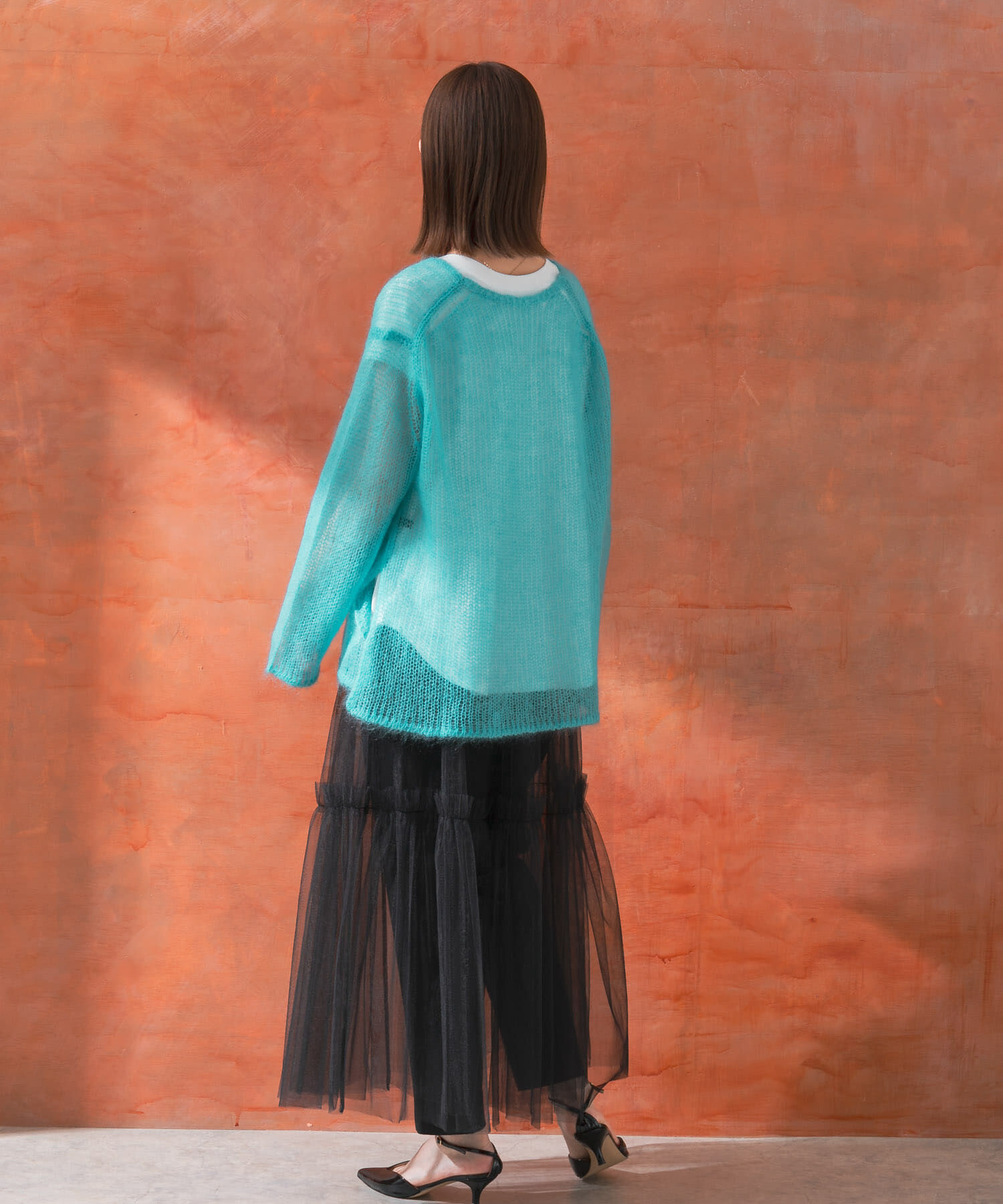 URBAN RESEARCH ROSSO「シアーモヘアVネックプルオーバー」|ニット・セーター|