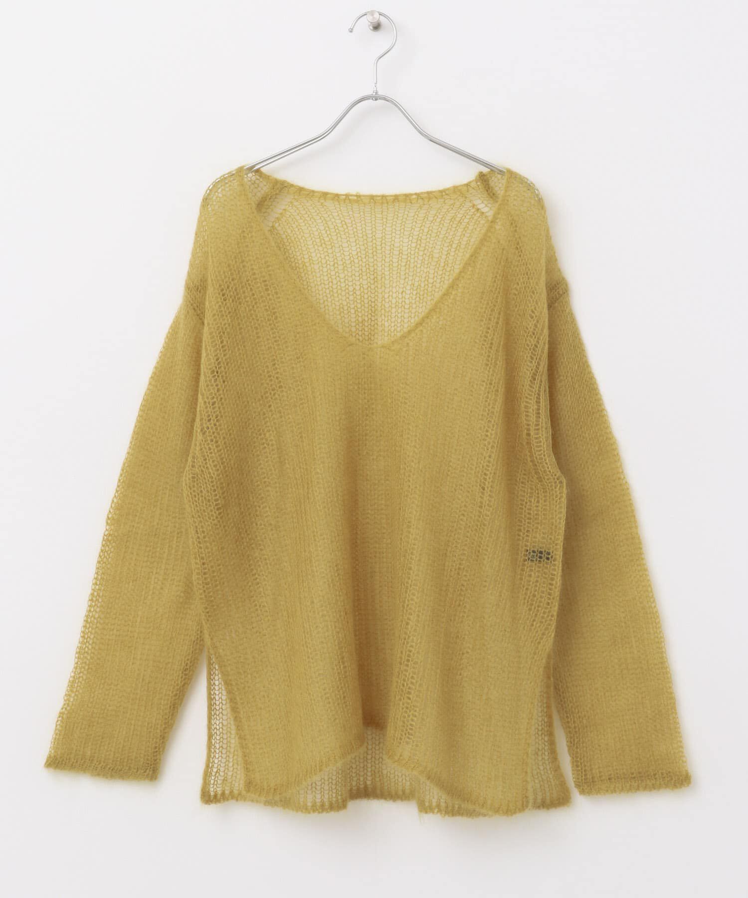 URBAN RESEARCH ROSSO「シアーモヘアVネックプルオーバー」|ニット・セーター|