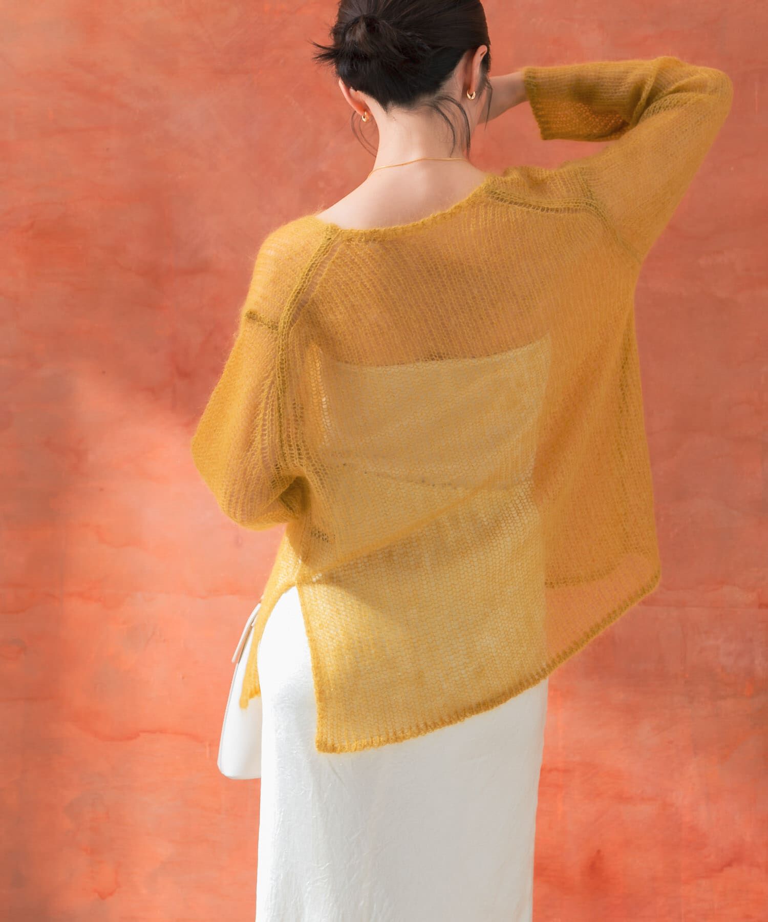 URBAN RESEARCH ROSSO「シアーモヘアVネックプルオーバー」|ニット・セーター|