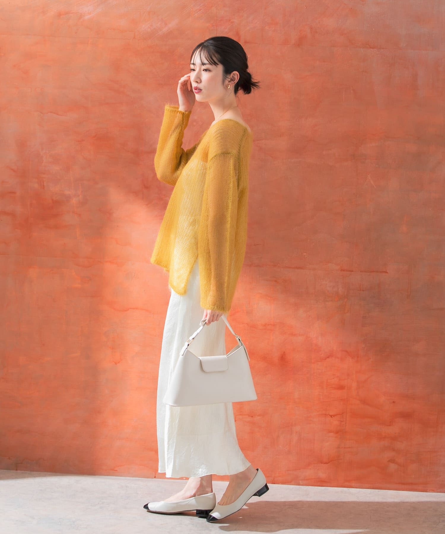 URBAN RESEARCH ROSSO「シアーモヘアVネックプルオーバー」|ニット・セーター|