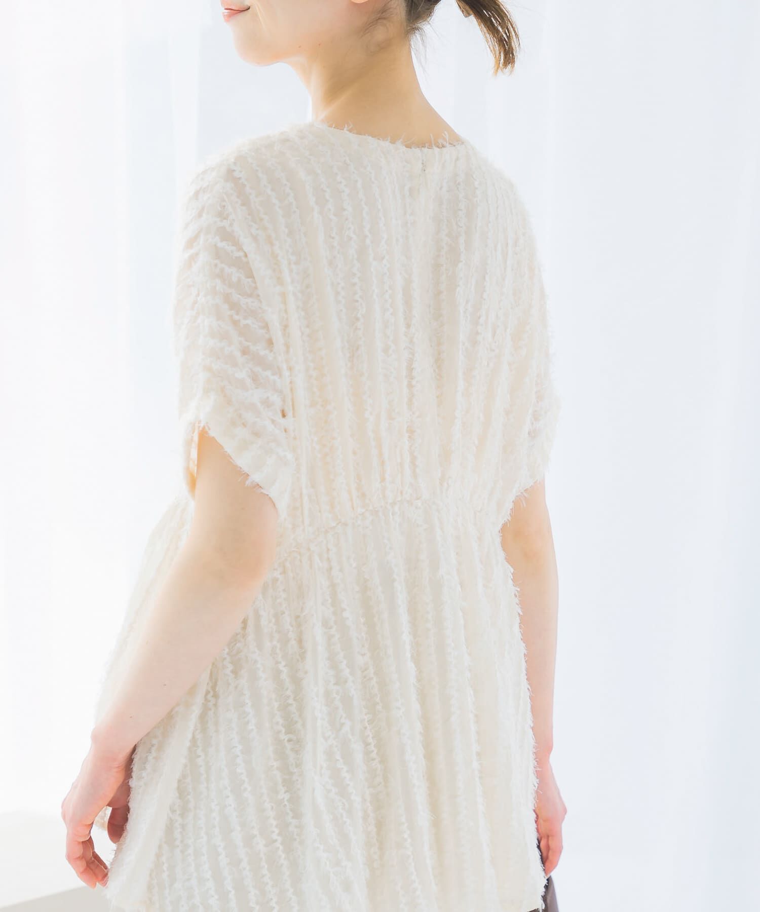 URBAN RESEARCH ROSSO「シアージャガードペプラムブラウス」|シャツ・ブラウス|