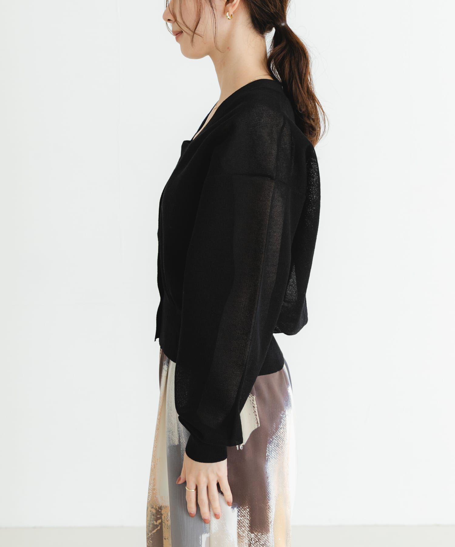 URBAN RESEARCH「new basic　リネン混スポンディッシュニットカーディガン」|カーディガン|