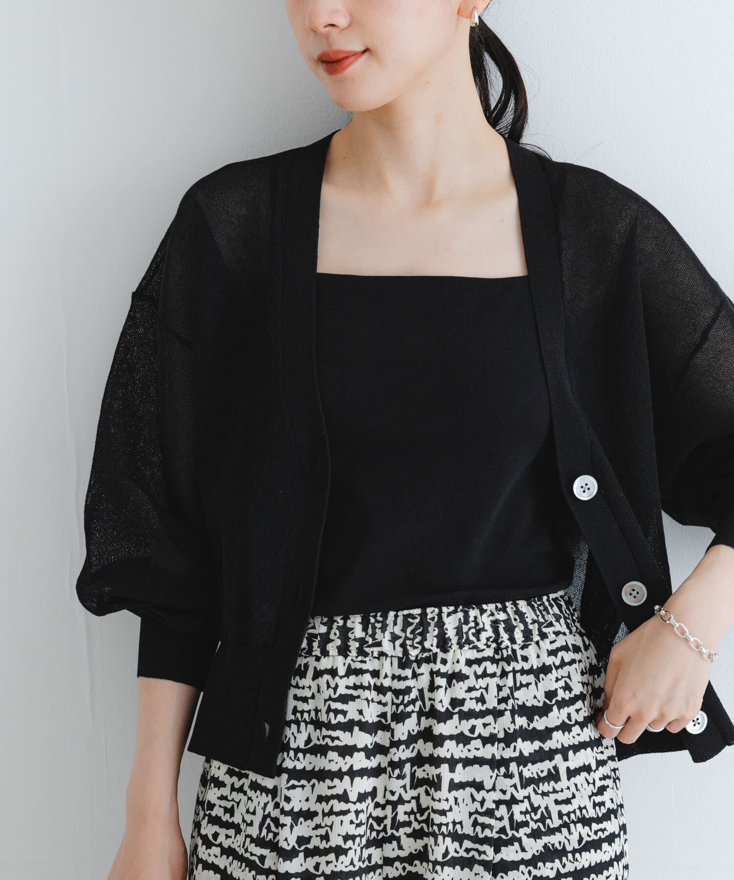 URBAN RESEARCH「new basic　リネン混スポンディッシュニットカーディガン」|カーディガン|