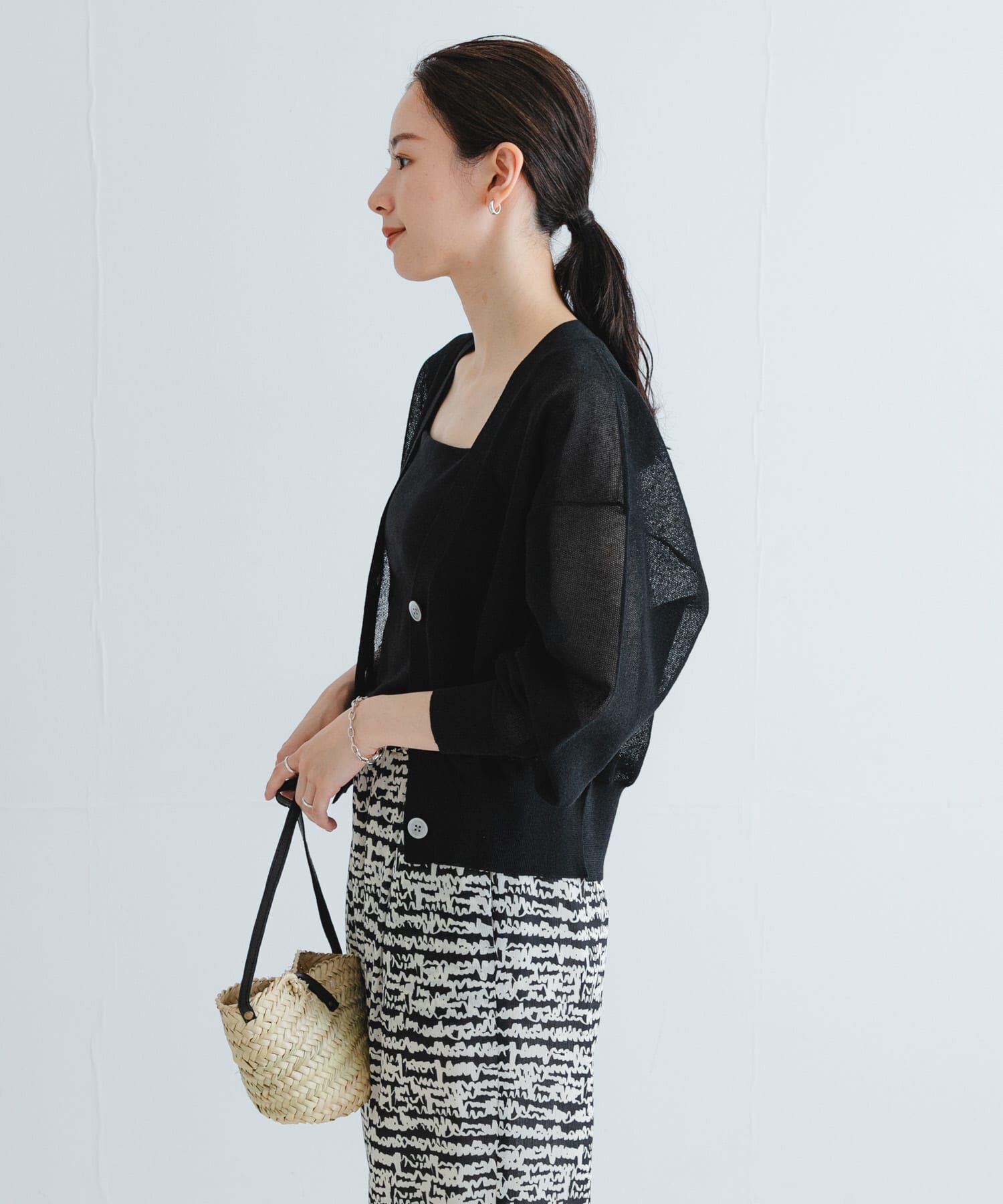 URBAN RESEARCH「new basic　リネン混スポンディッシュニットカーディガン」|カーディガン|