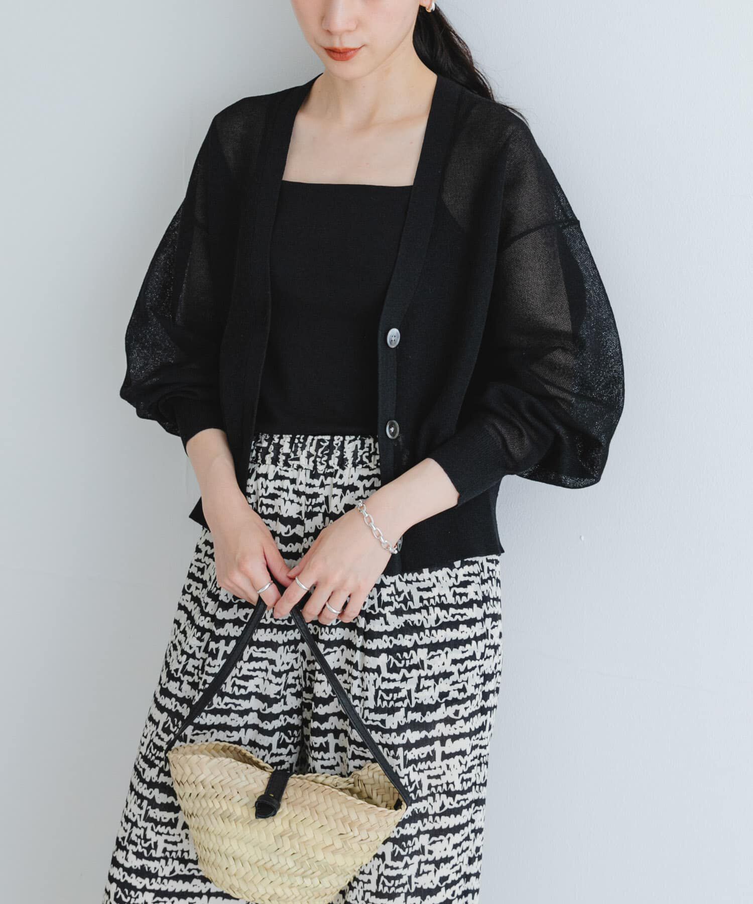 URBAN RESEARCH「new basic　リネン混スポンディッシュニットカーディガン」|カーディガン|