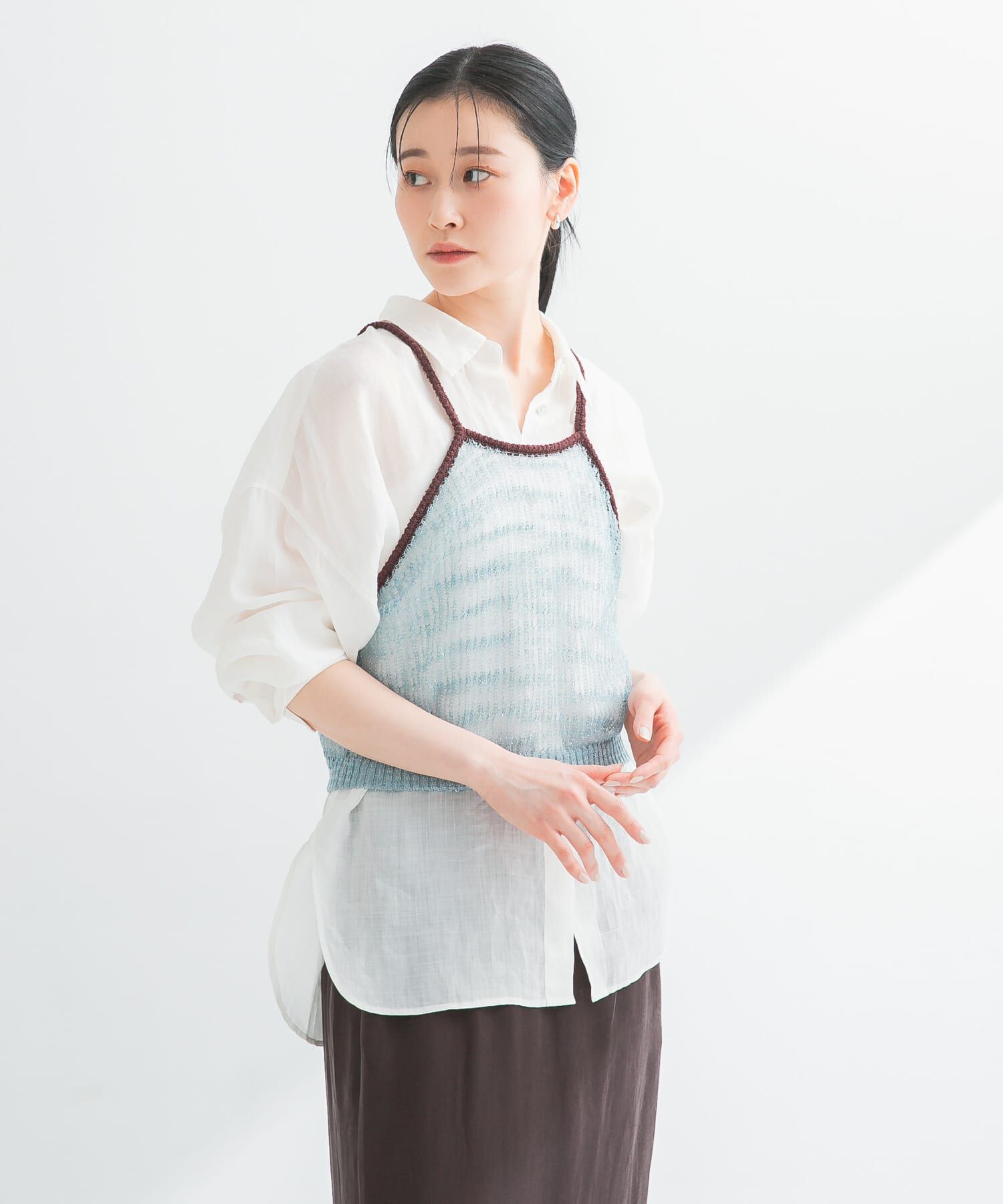 URBAN RESEARCH「シアーラメキャミソール」|キャミソール|ブルー