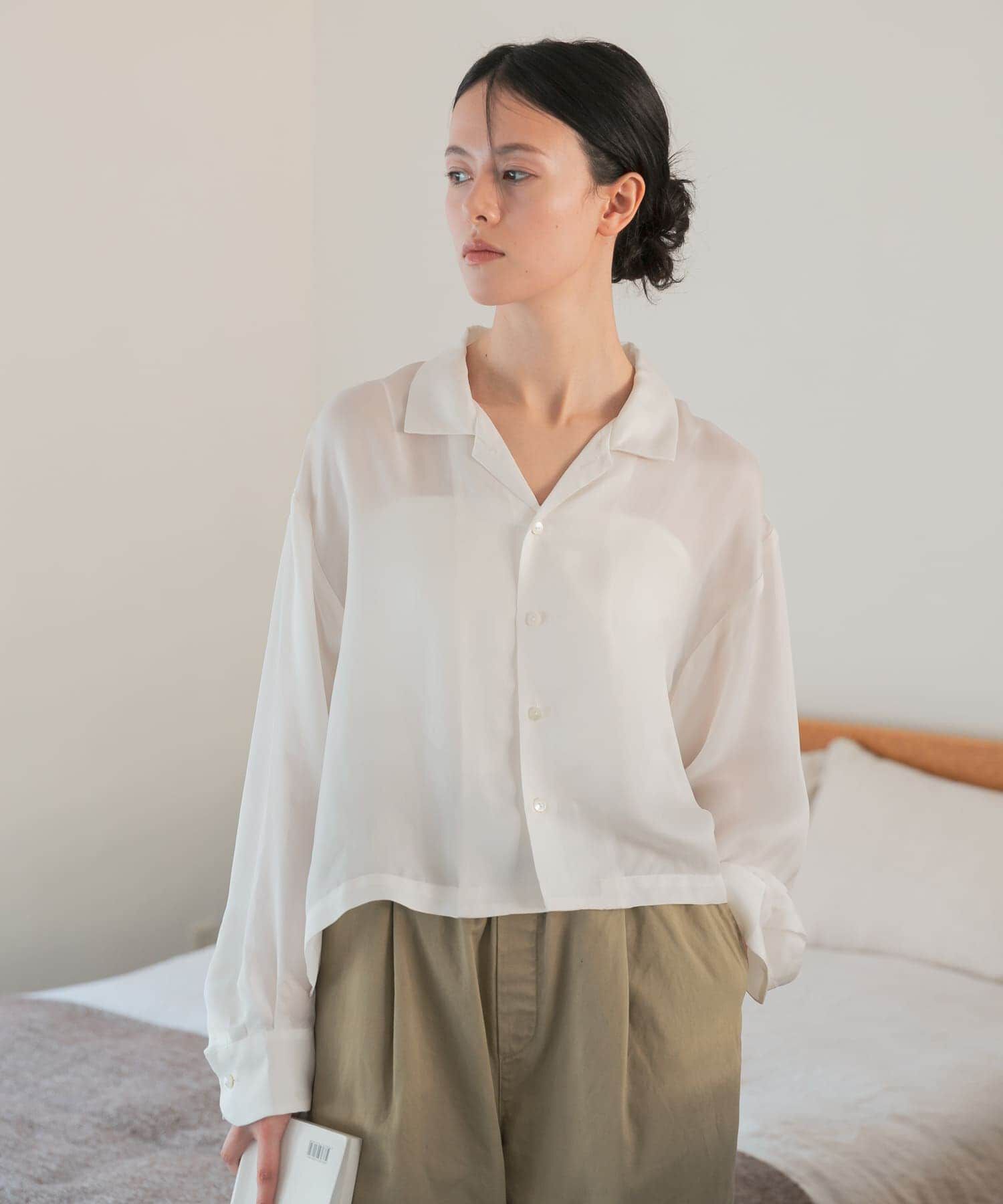 URBAN RESEARCH「new basic　キュプラショートシャツ」|シャツ・ブラウス|オフホワイト