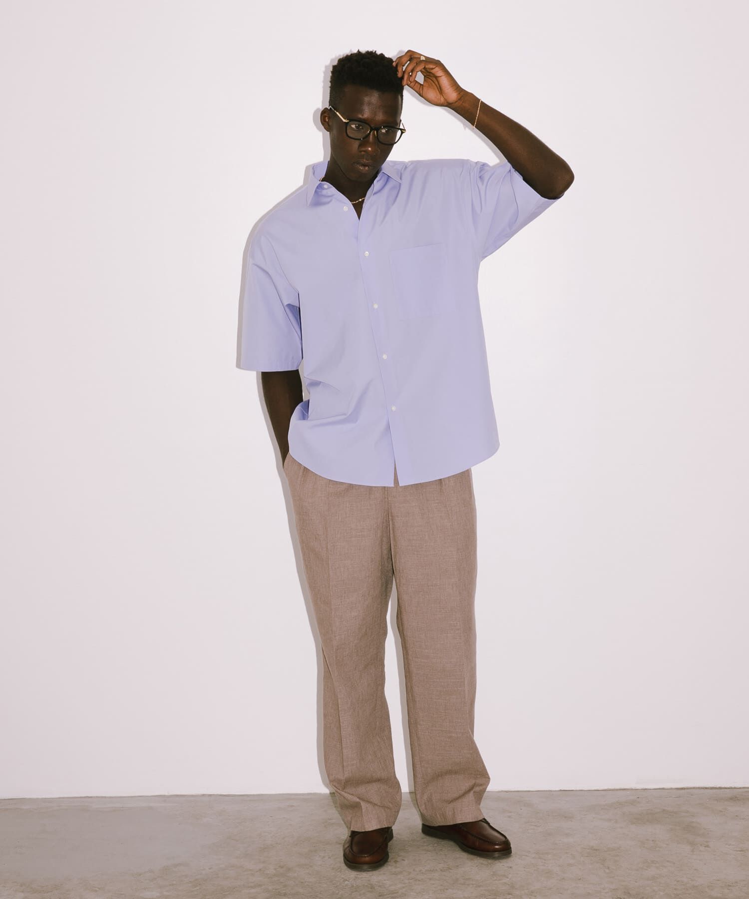 URBAN RESEARCH「new basic　THOMAS MASON SHORT-SLEEVE OVER SHIRTS」|シャツ・ブラウス|