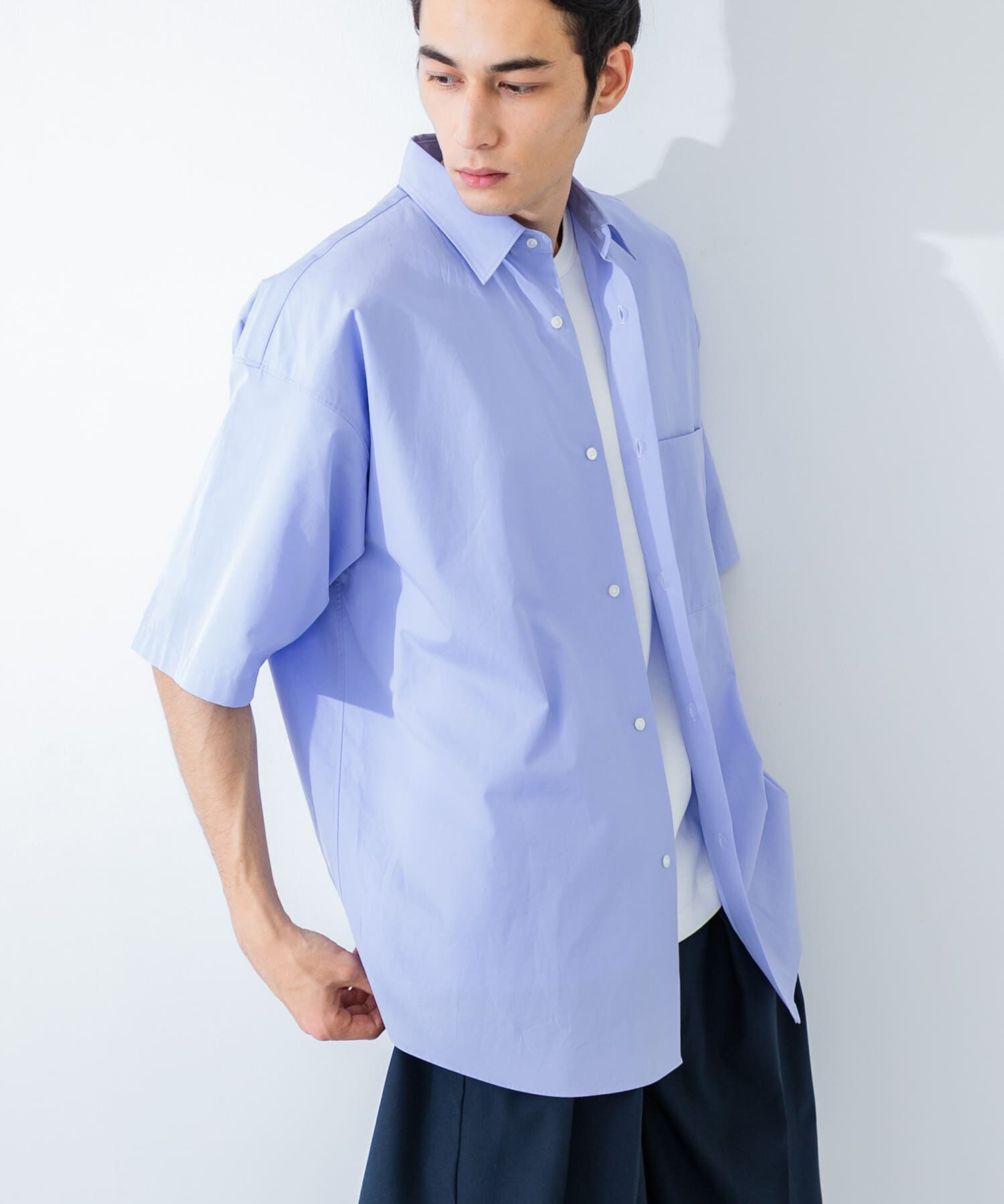 URBAN RESEARCH「new basic　THOMAS MASON SHORT-SLEEVE OVER SHIRTS」|シャツ・ブラウス|