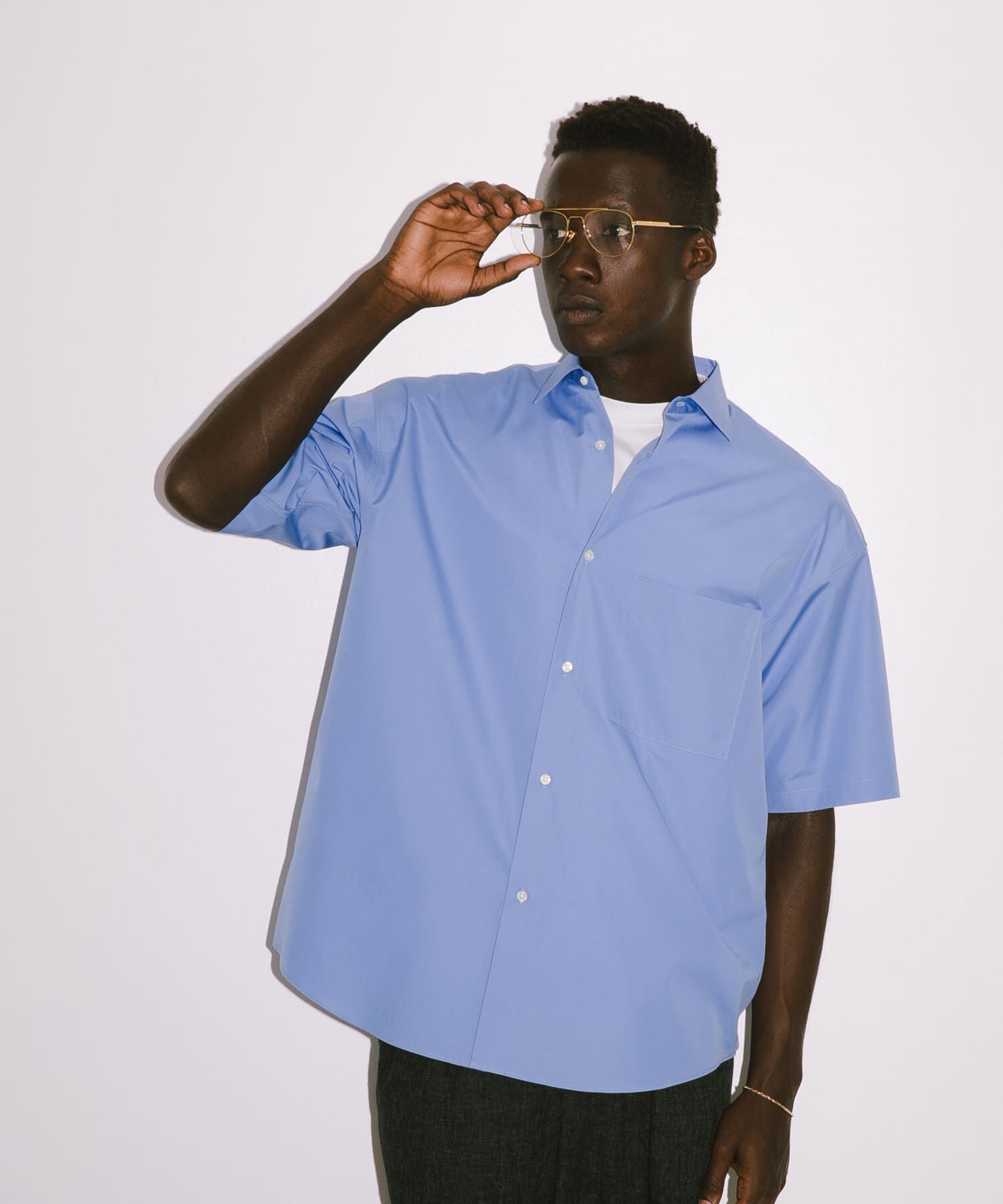 URBAN RESEARCH「new basic　THOMAS MASON SHORT-SLEEVE OVER SHIRTS」|シャツ・ブラウス|