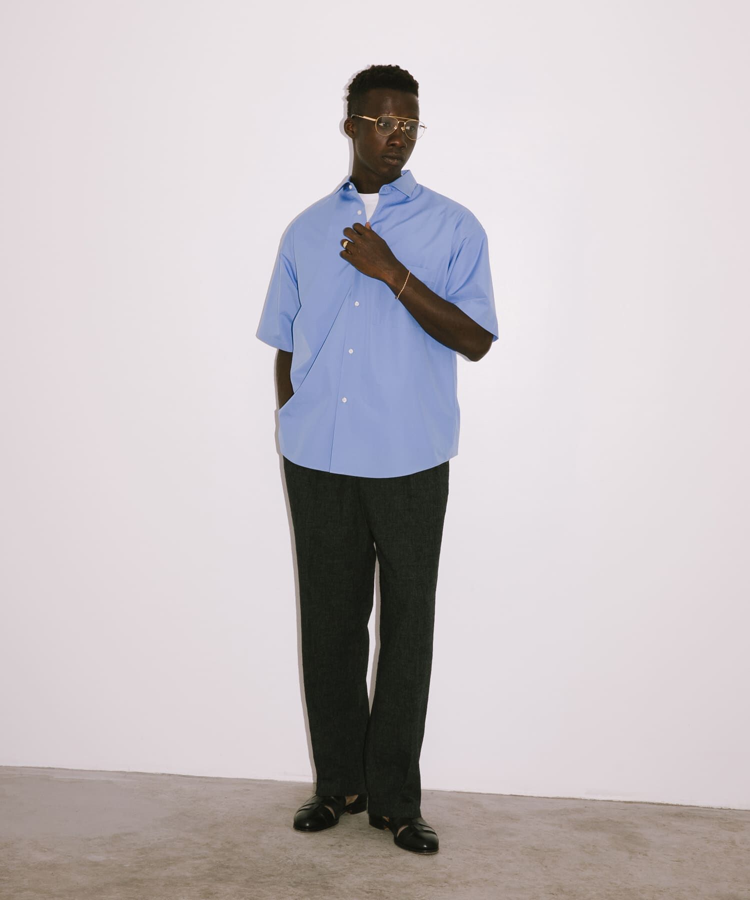 URBAN RESEARCH「new basic　THOMAS MASON SHORT-SLEEVE OVER SHIRTS」|シャツ・ブラウス|