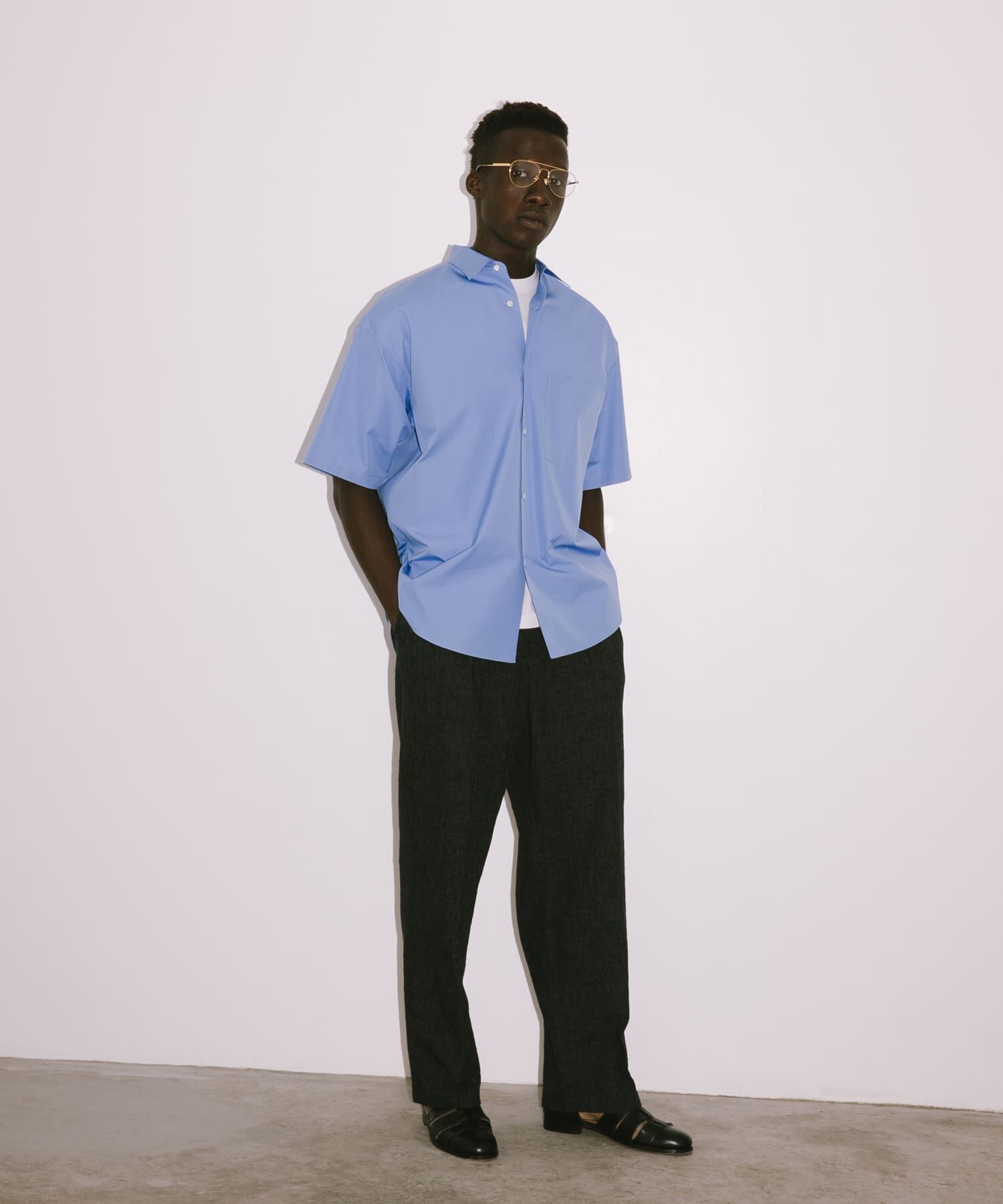 URBAN RESEARCH「new basic　THOMAS MASON SHORT-SLEEVE OVER SHIRTS」|シャツ・ブラウス|