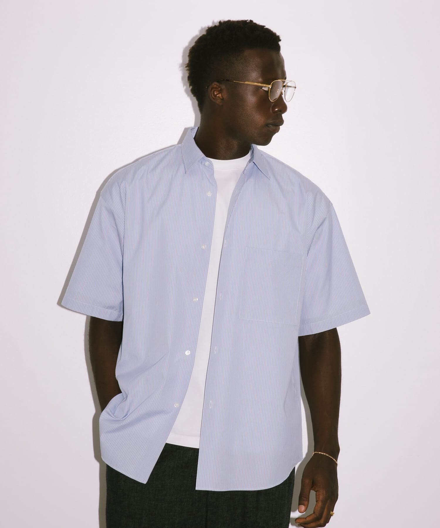 URBAN RESEARCH「new basic　THOMAS MASON SHORT-SLEEVE OVER SHIRTS」|シャツ・ブラウス|