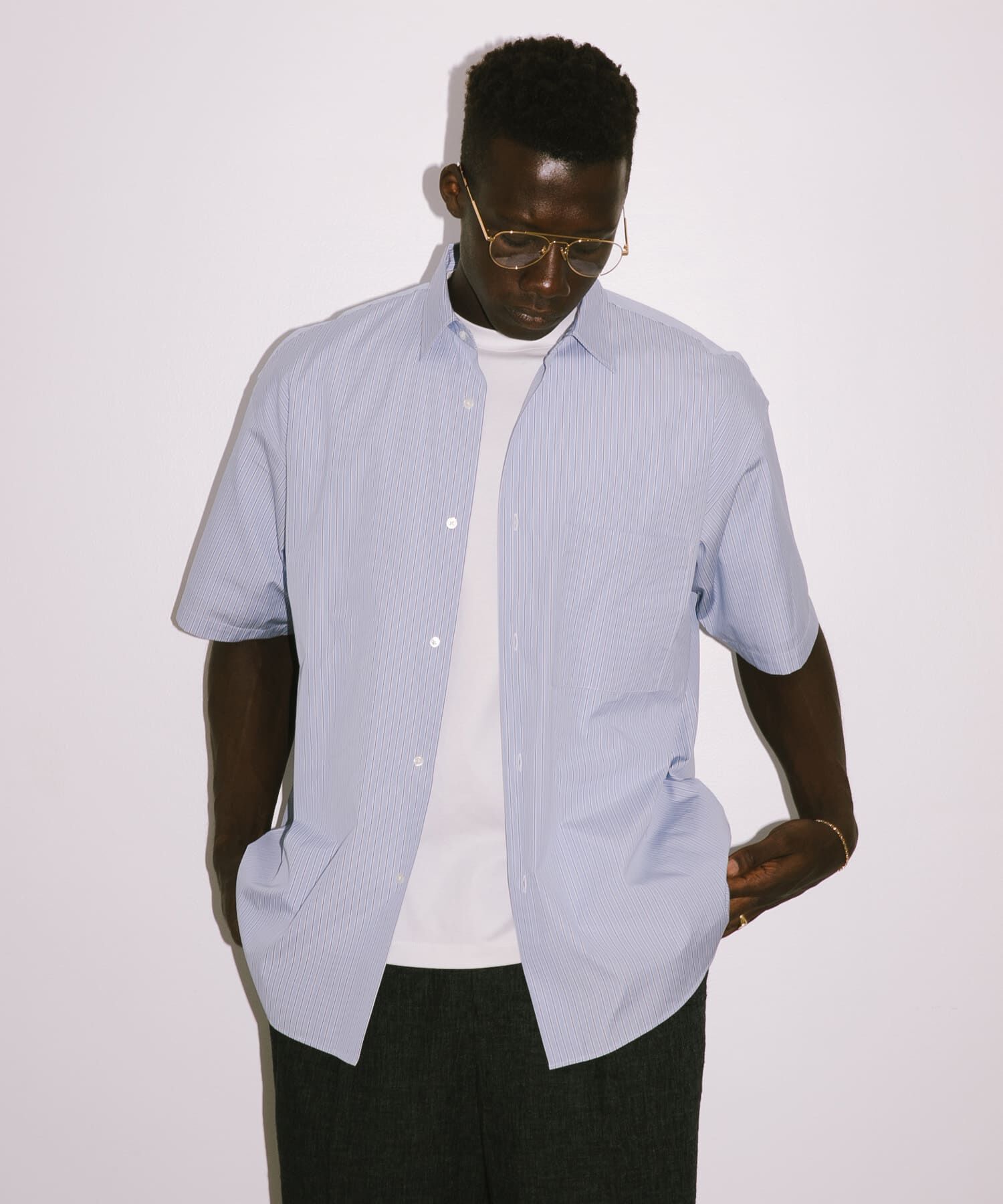 URBAN RESEARCH「new basic　THOMAS MASON SHORT-SLEEVE OVER SHIRTS」|シャツ・ブラウス|