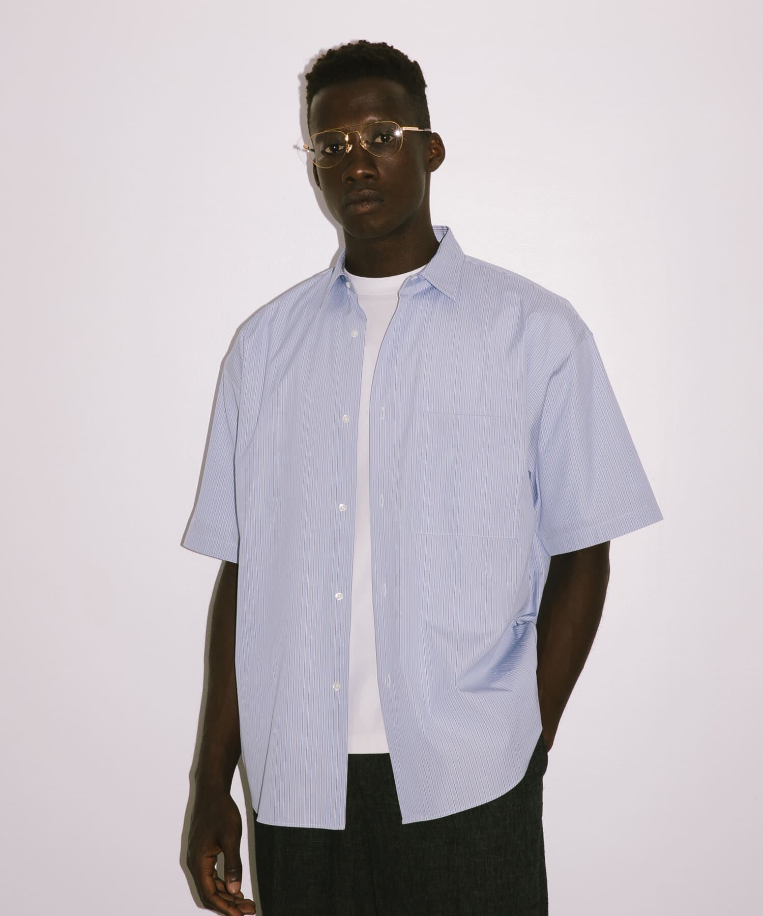 URBAN RESEARCH「new basic　THOMAS MASON SHORT-SLEEVE OVER SHIRTS」|シャツ・ブラウス|