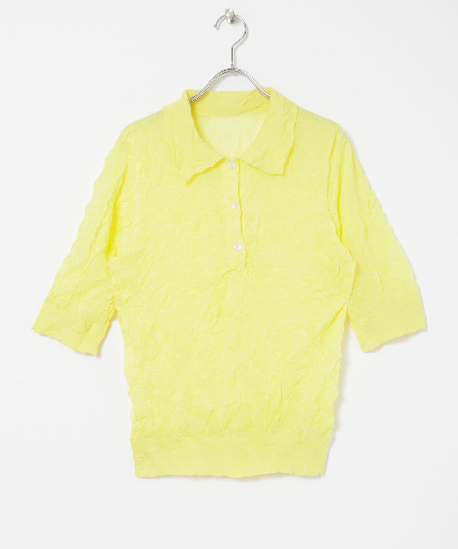 URBAN RESEARCH「new basic　リネン混ワッシャーシャツカラーニット」|ニット・セーター|