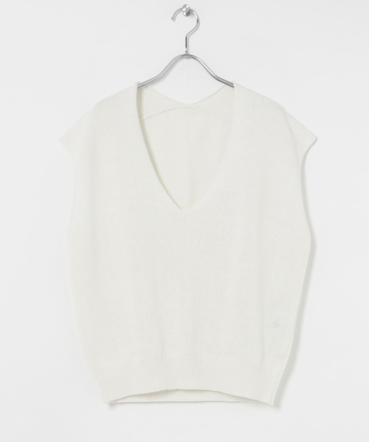 URBAN RESEARCH「リネンコットンVネックニットベスト」|ベスト・ジレ|
