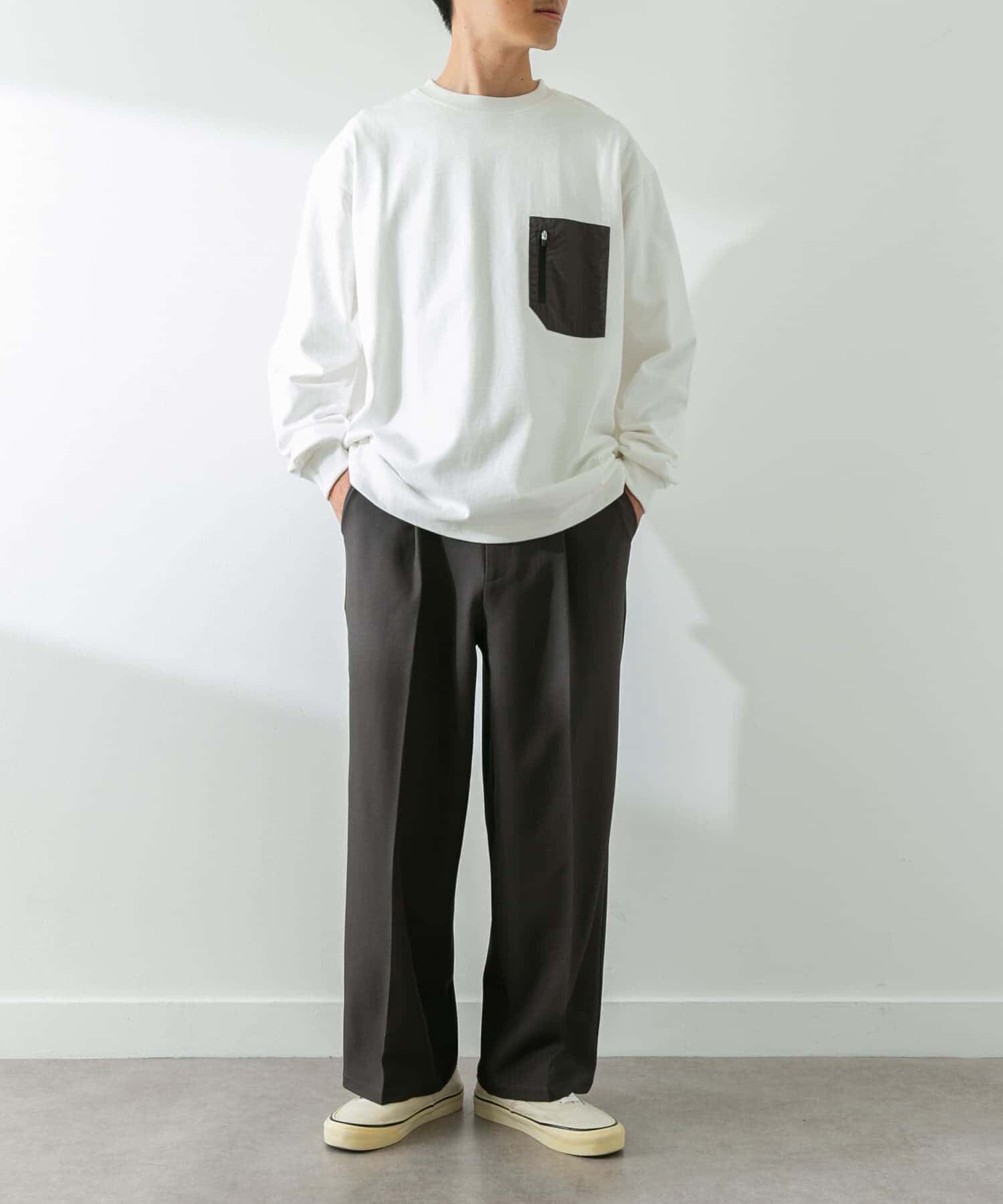 Sonny Label 「ヘビーウェイトナイロン布帛ポケットロングスリーブTシャツ」|Tシャツ・カットソー|