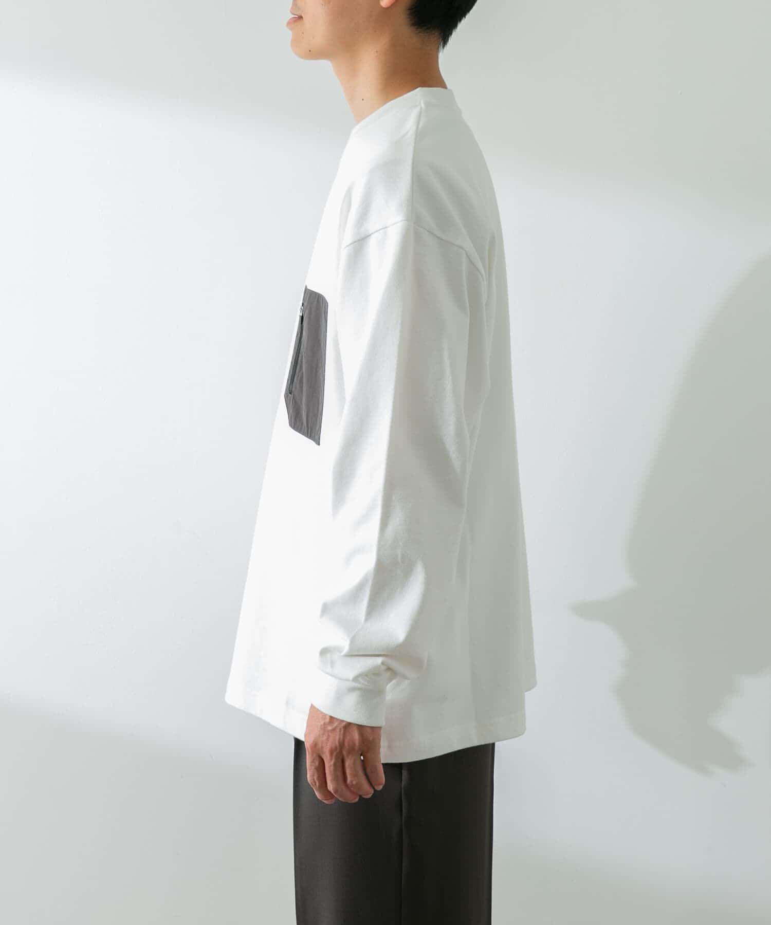 Sonny Label 「ヘビーウェイトナイロン布帛ポケットロングスリーブTシャツ」|Tシャツ・カットソー|