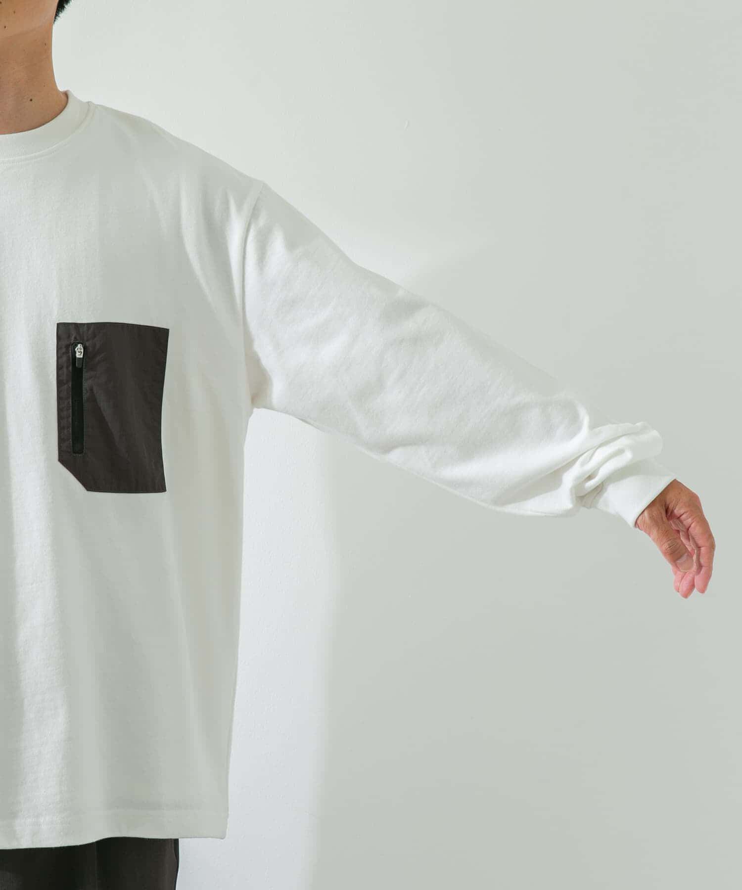 Sonny Label 「ヘビーウェイトナイロン布帛ポケットロングスリーブTシャツ」|Tシャツ・カットソー|