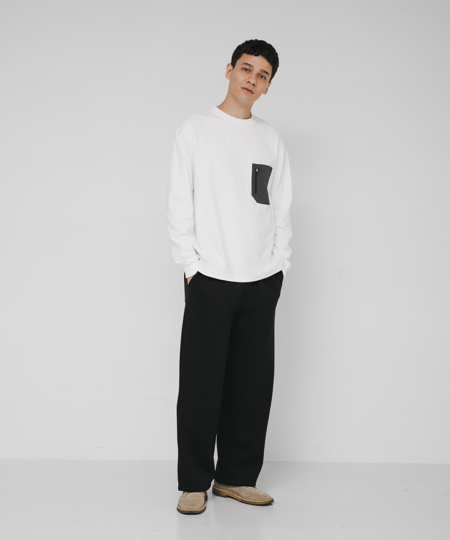 Sonny Label 「ヘビーウェイトナイロン布帛ポケットロングスリーブTシャツ」|Tシャツ・カットソー|