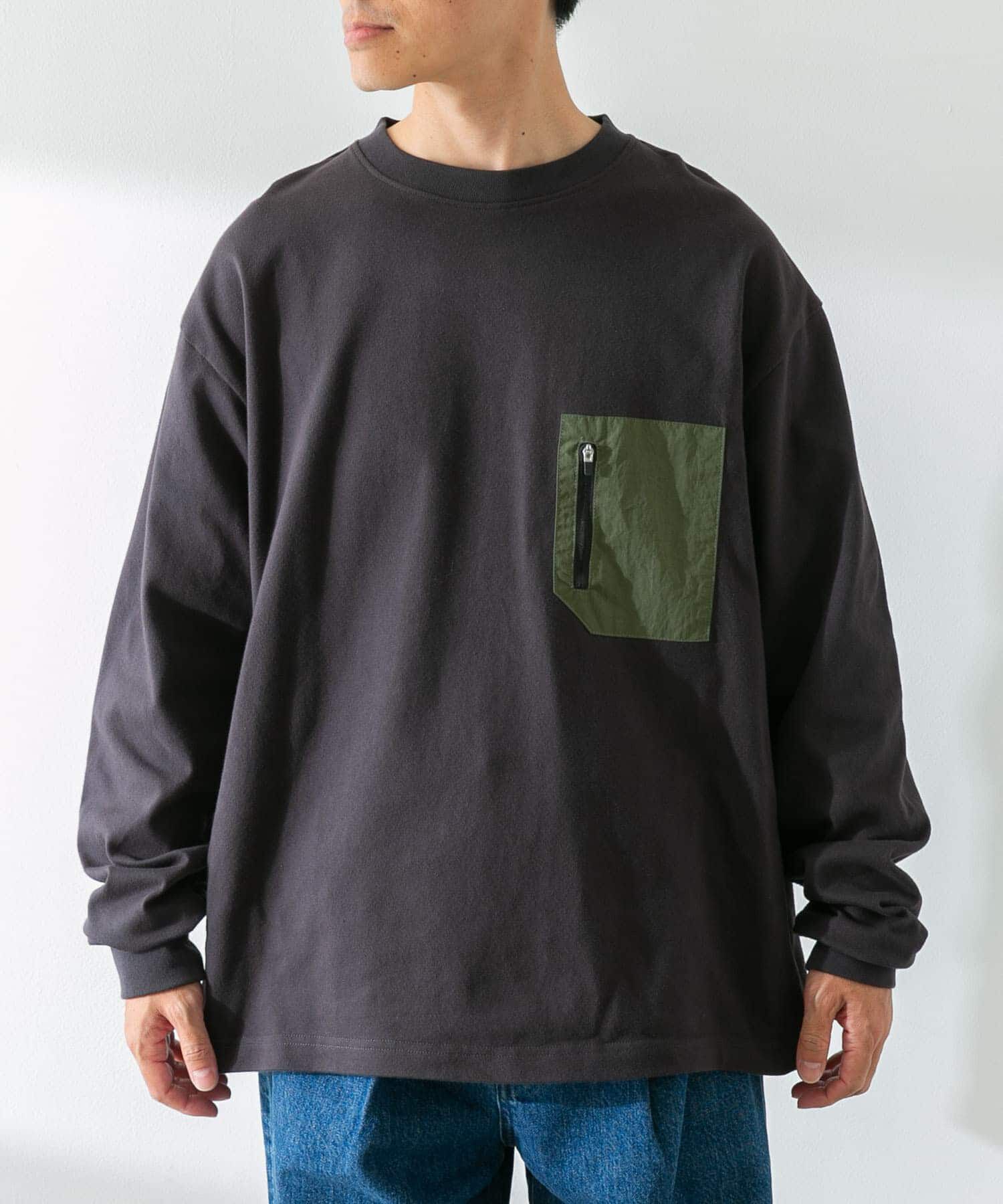 Sonny Label 「ヘビーウェイトナイロン布帛ポケットロングスリーブTシャツ」|Tシャツ・カットソー|