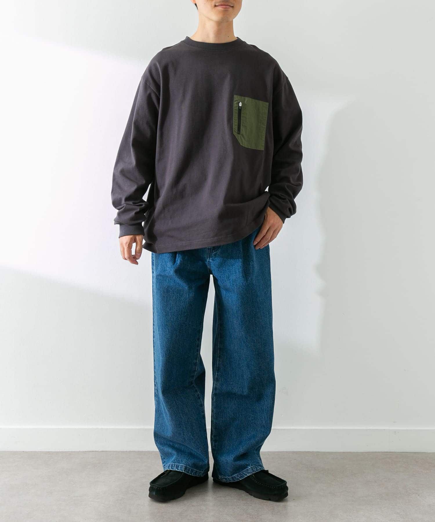 Sonny Label 「ヘビーウェイトナイロン布帛ポケットロングスリーブTシャツ」|Tシャツ・カットソー|