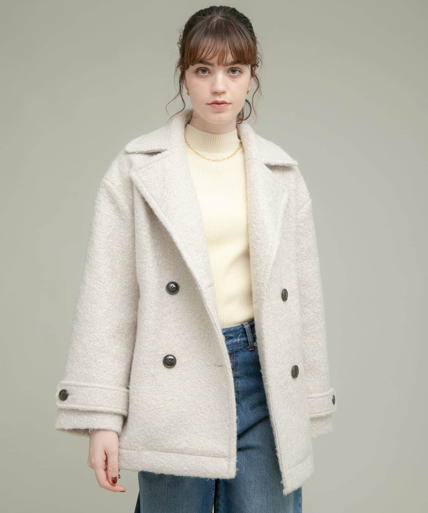 Sonny Label 「ウールライクカーリーシャギーコクーンコート」|ノーカラーコート|