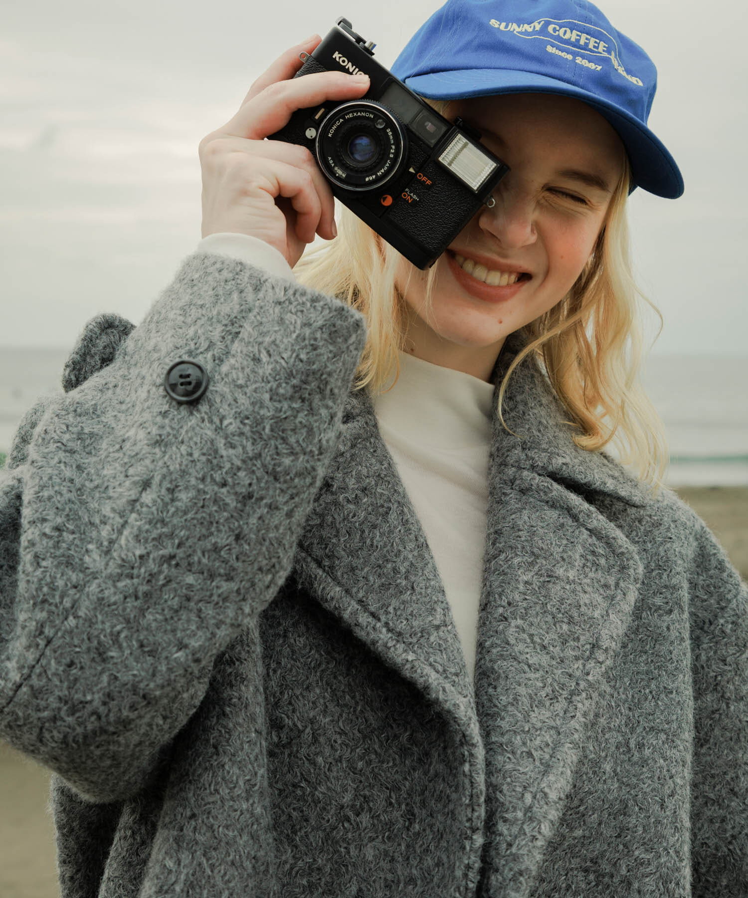 Sonny Label 「ウールライクカーリーシャギーコクーンコート」|ノーカラーコート|