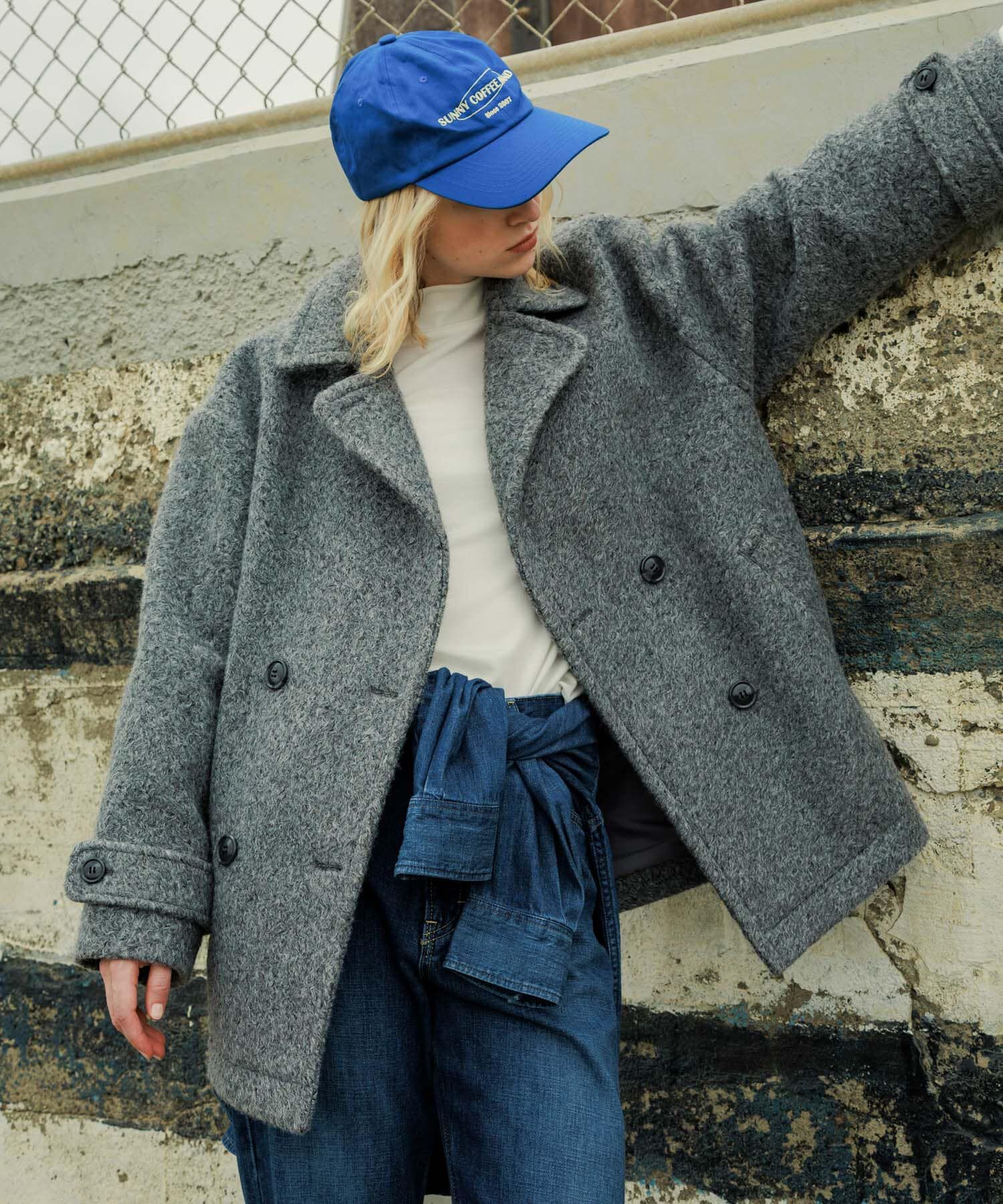 Sonny Label 「ウールライクカーリーシャギーコクーンコート」|ノーカラーコート|