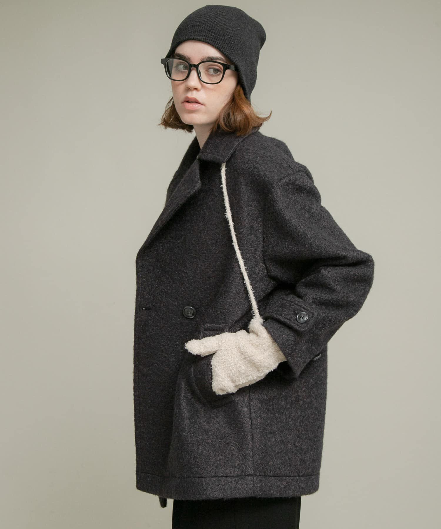 Sonny Label 「ウールライクカーリーシャギーコクーンコート」|ノーカラーコート|