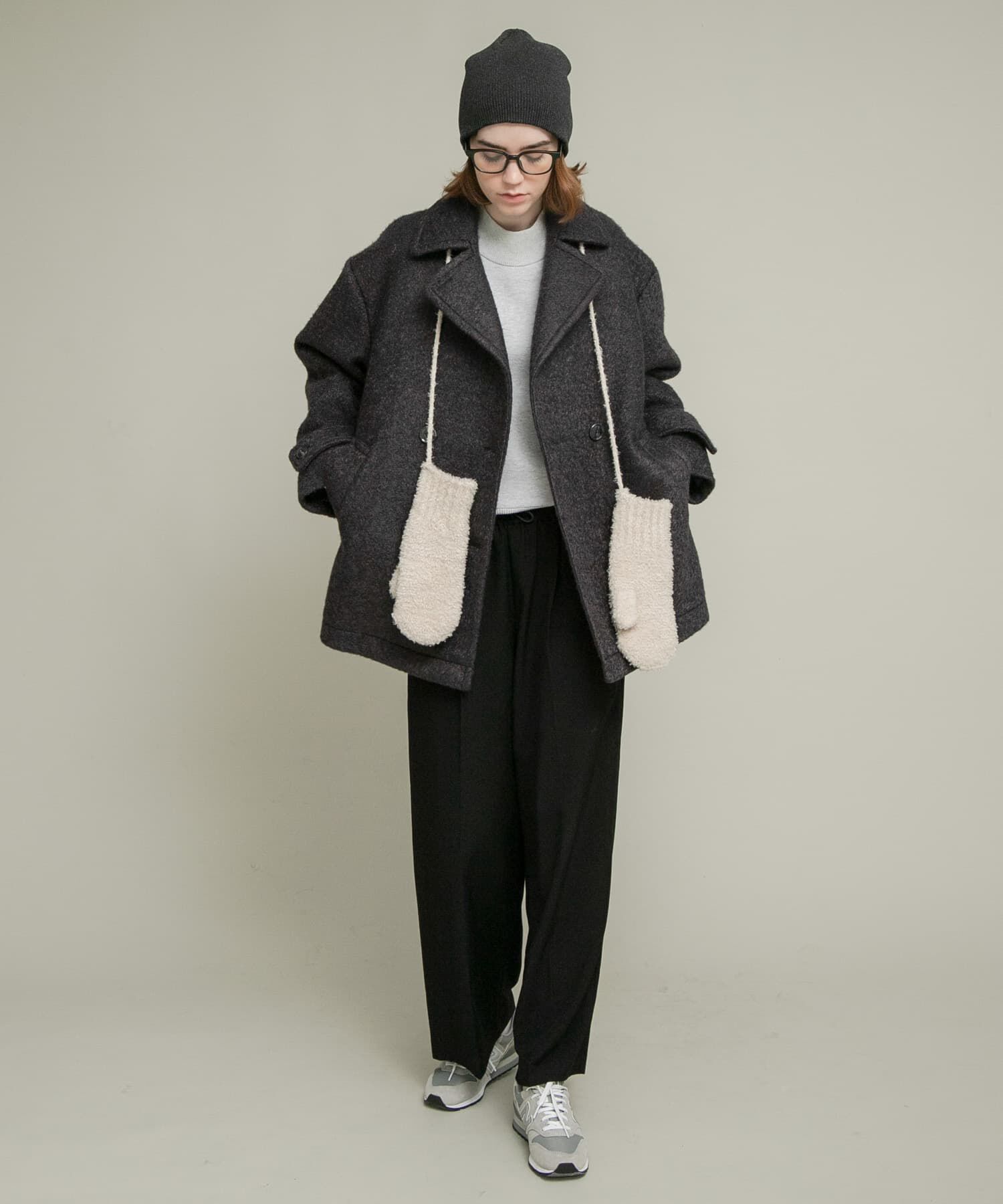 Sonny Label 「ウールライクカーリーシャギーコクーンコート」|ノーカラーコート|