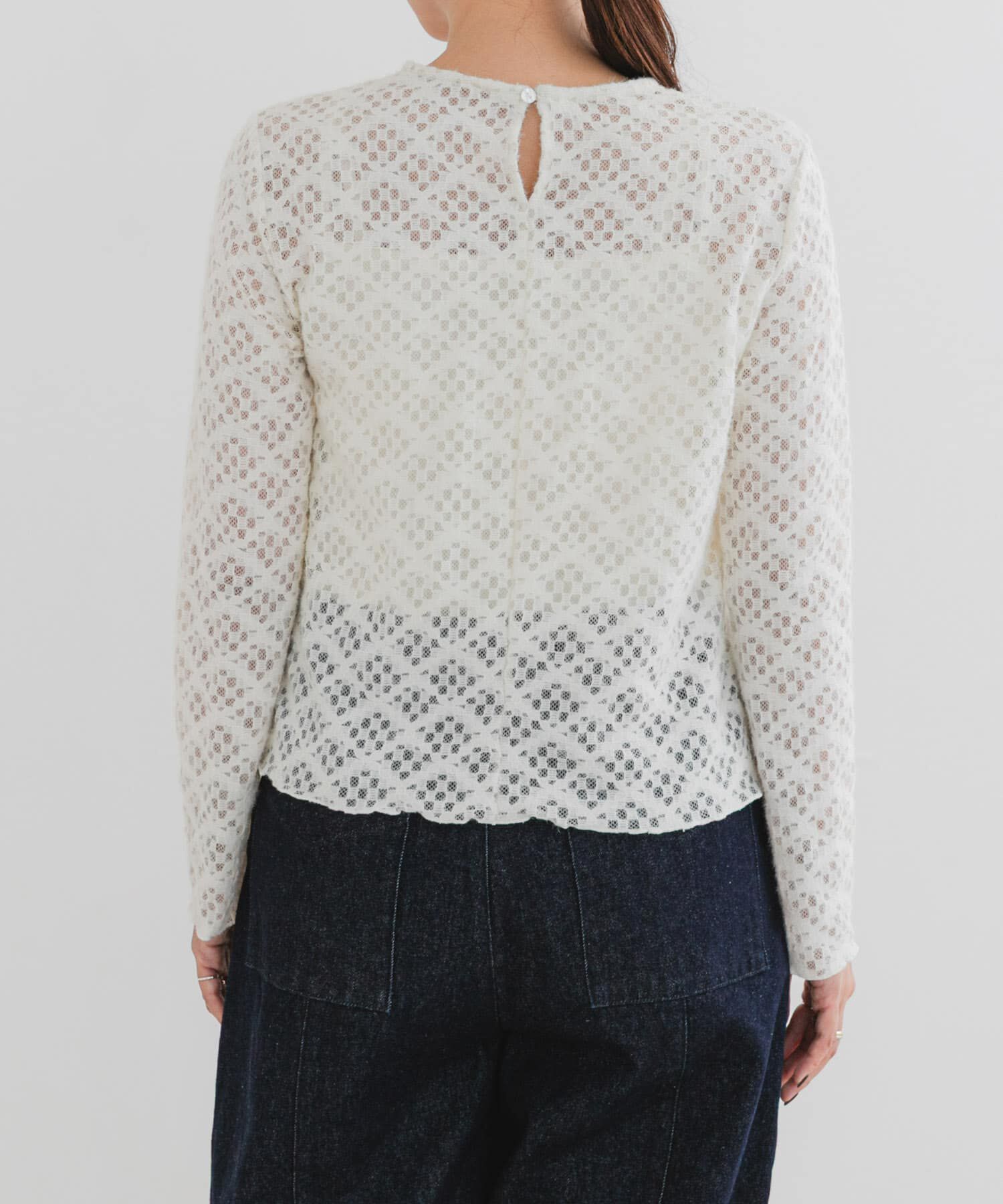 URBAN RESEARCH ROSSO「F by ROSSO　起毛ストレッチレースプルオーバー」|Tシャツ・カットソー|