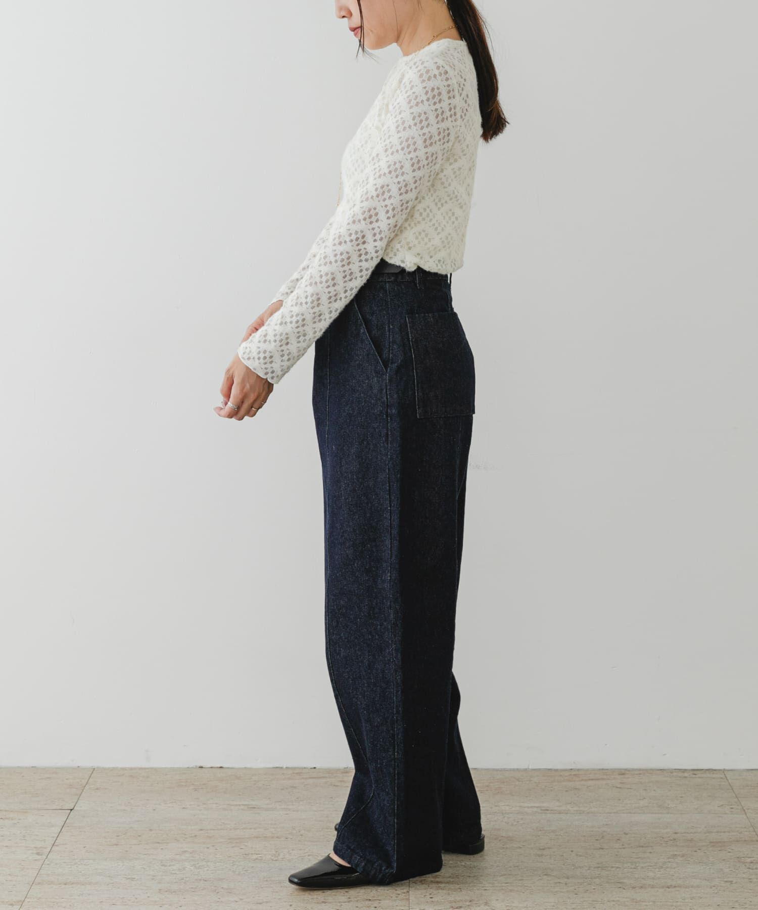 URBAN RESEARCH ROSSO「F by ROSSO　起毛ストレッチレースプルオーバー」|Tシャツ・カットソー|