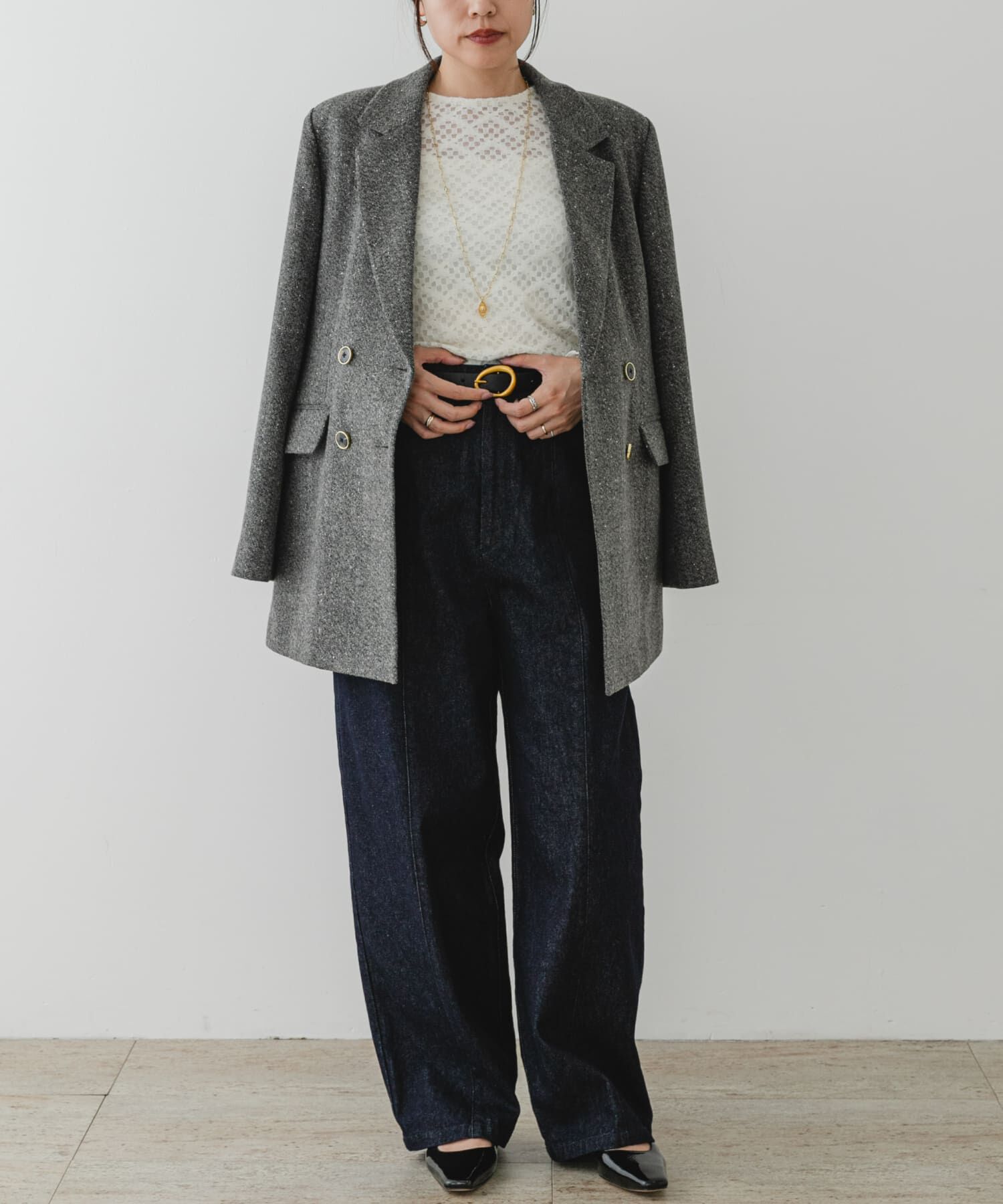 URBAN RESEARCH ROSSO「F by ROSSO　起毛ストレッチレースプルオーバー」|Tシャツ・カットソー|