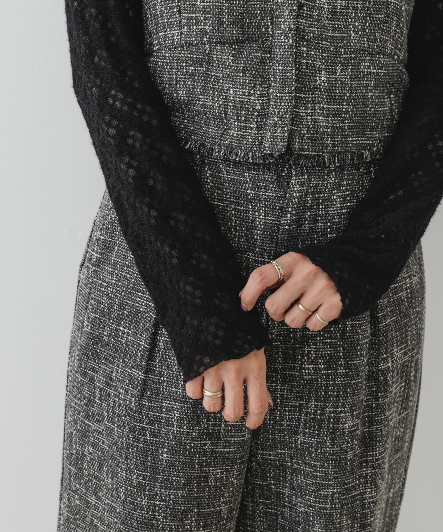 URBAN RESEARCH ROSSO「F by ROSSO　起毛ストレッチレースプルオーバー」|Tシャツ・カットソー|