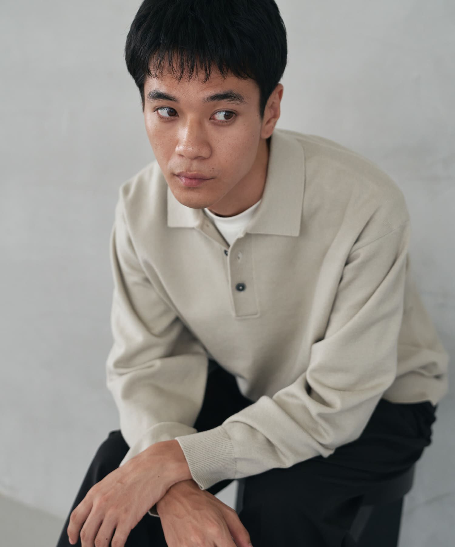 URBAN RESEARCH DOORS「『XLサイズ/WEB限定/仁村紗和さん着用』『UR TECH 200日ニット』 ポロシャツ」|ポロシャツ|