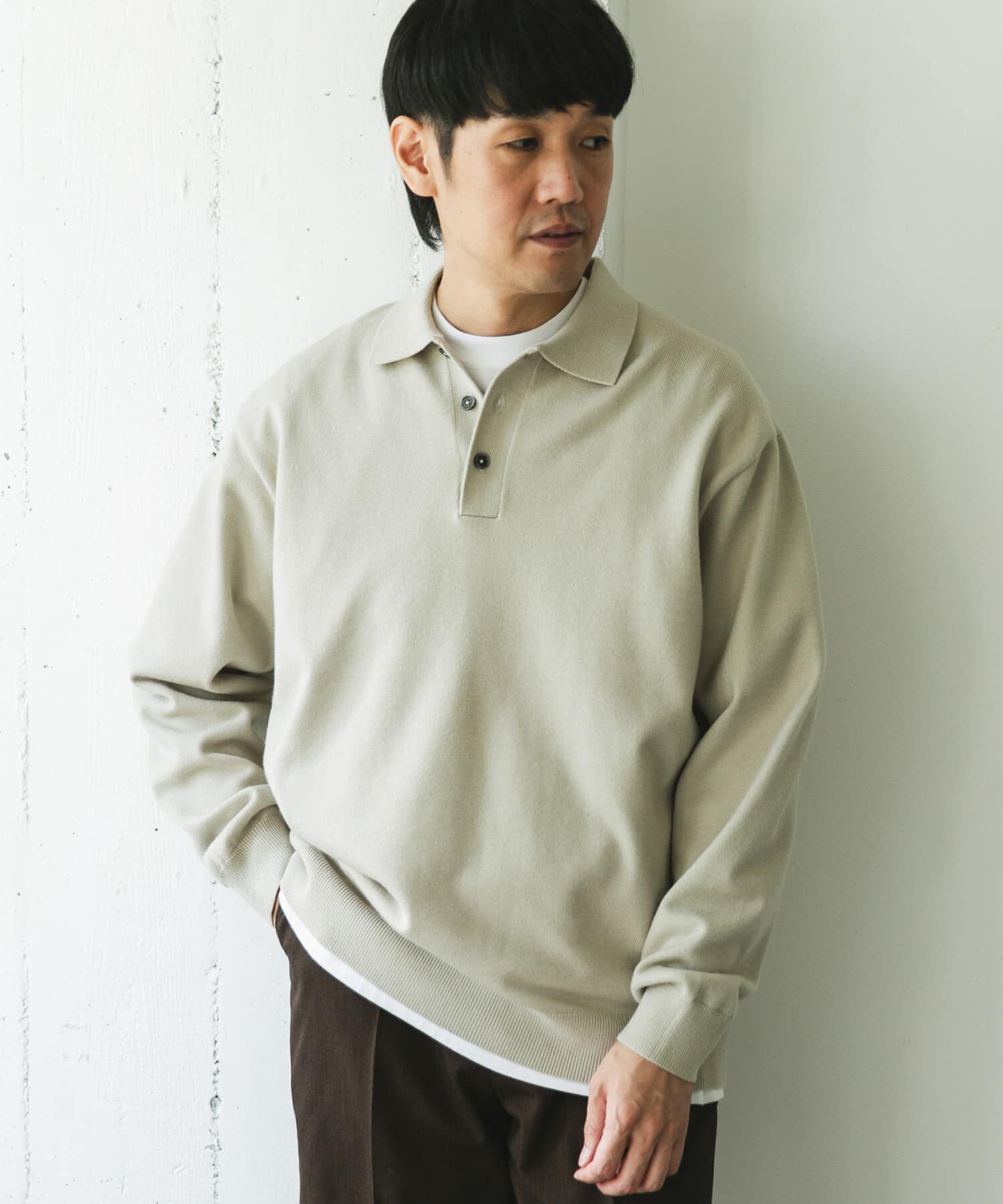 URBAN RESEARCH DOORS「『XLサイズ/WEB限定/仁村紗和さん着用』『UR TECH 200日ニット』 ポロシャツ」|ポロシャツ|